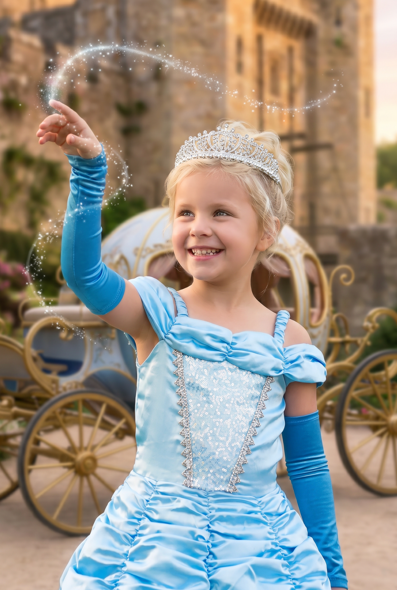 PRINCESS CAROLINE GOWN & GLOVE SET