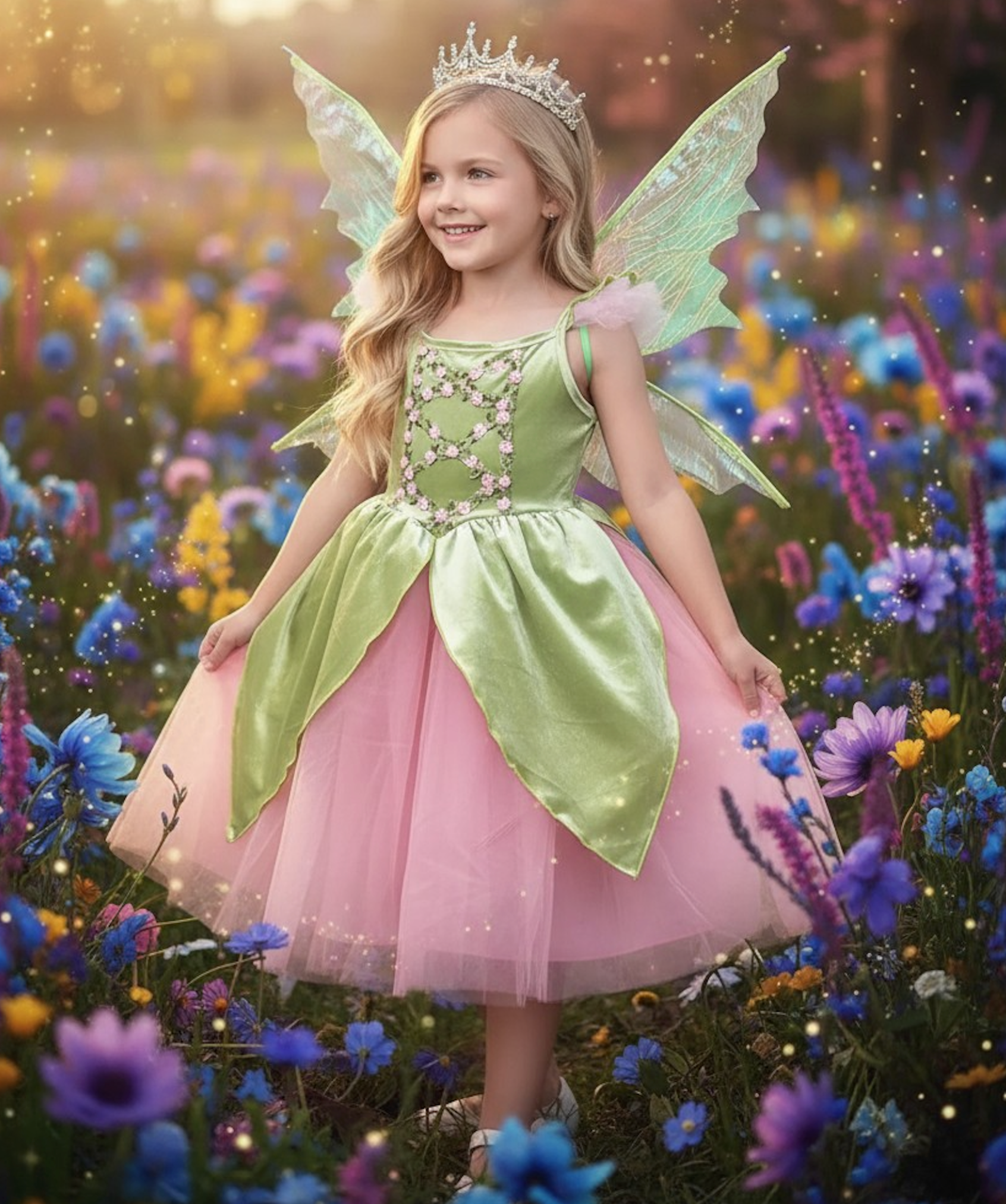 FANCIFUL FAIRY DRESS & WING SET