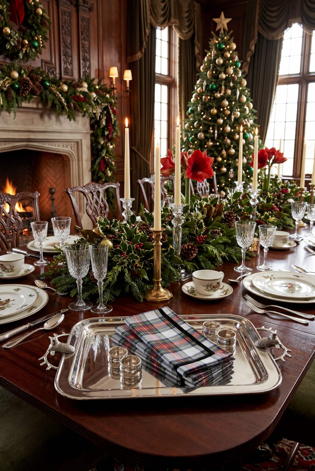 STEWART TARTAN NAPKIN SET OF 4