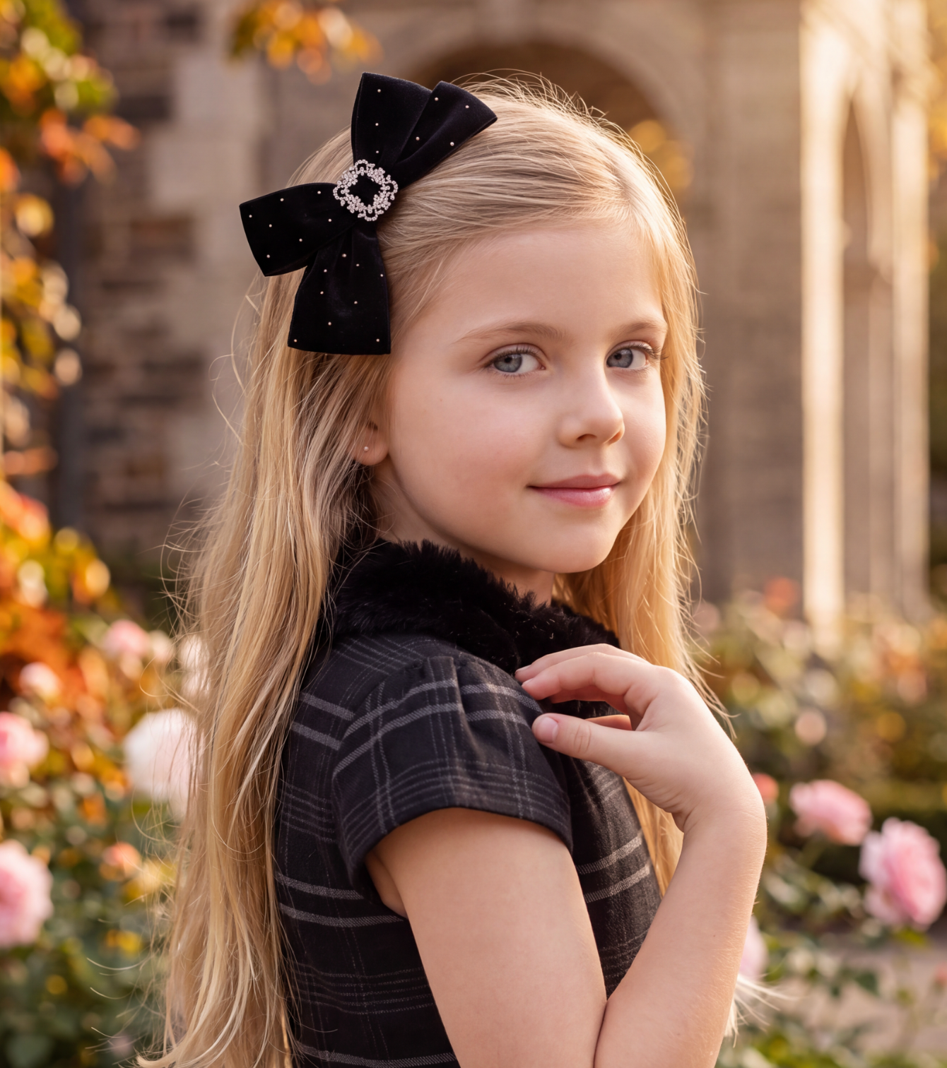 RAYE VELVET BOW BLACK