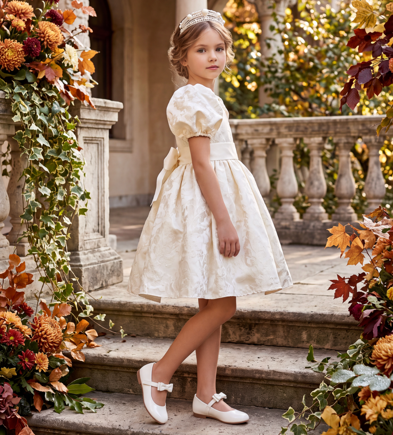 ARIELLE DRESS IVORY JACQUARD