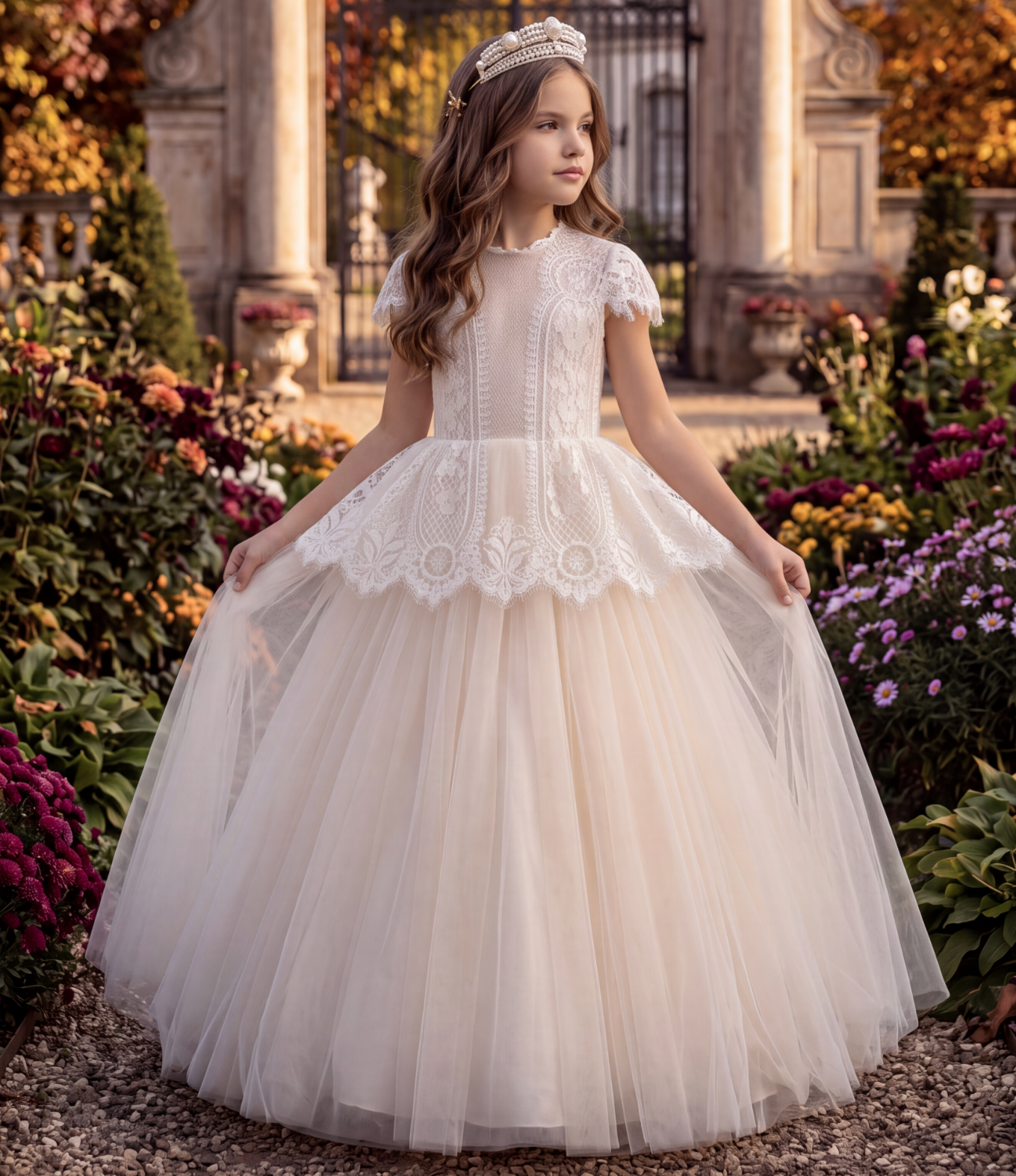 GWENDOLYN GOWN-WHITE/NATURAL