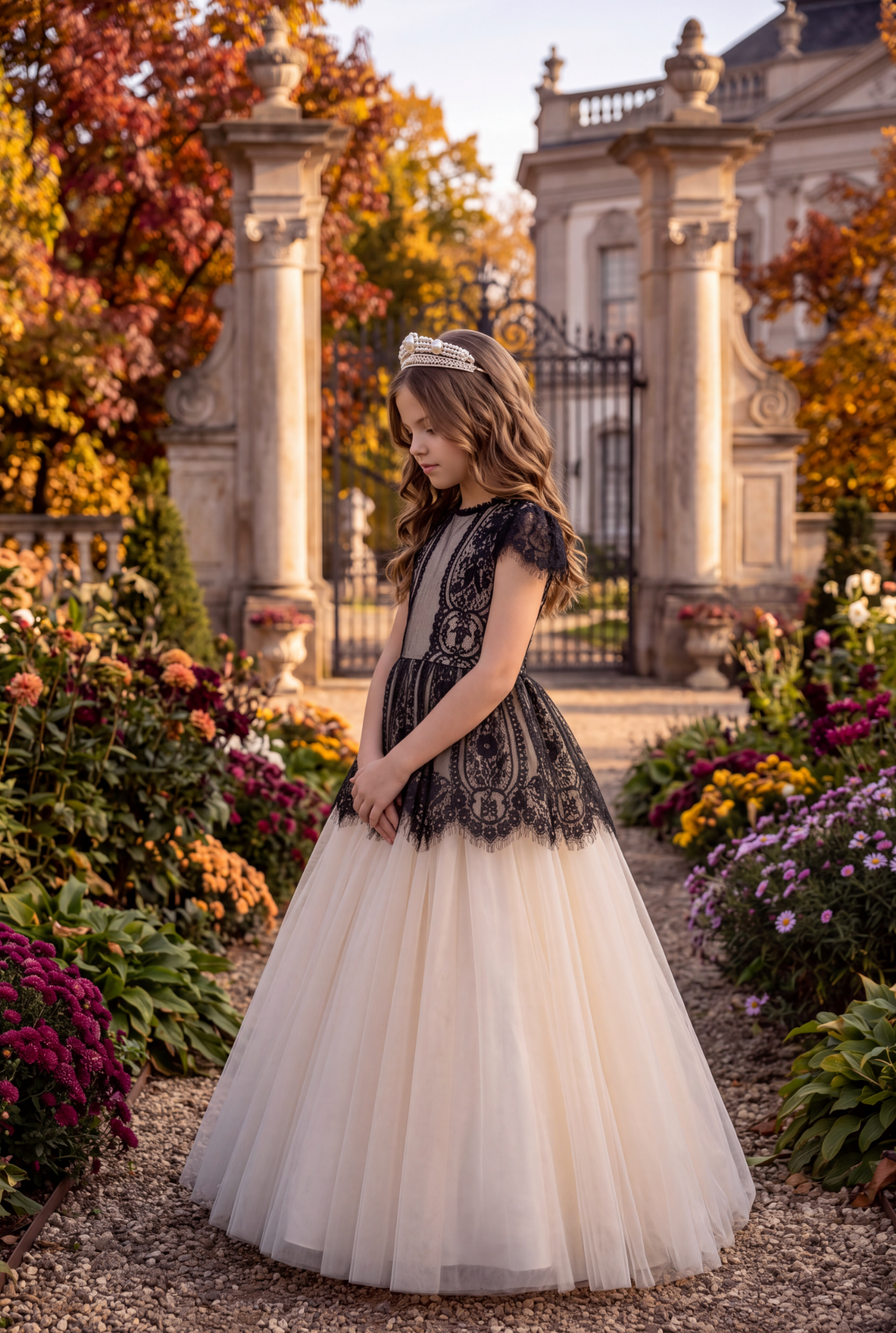 GWENDOLYN GOWN BLACK/NATURAL