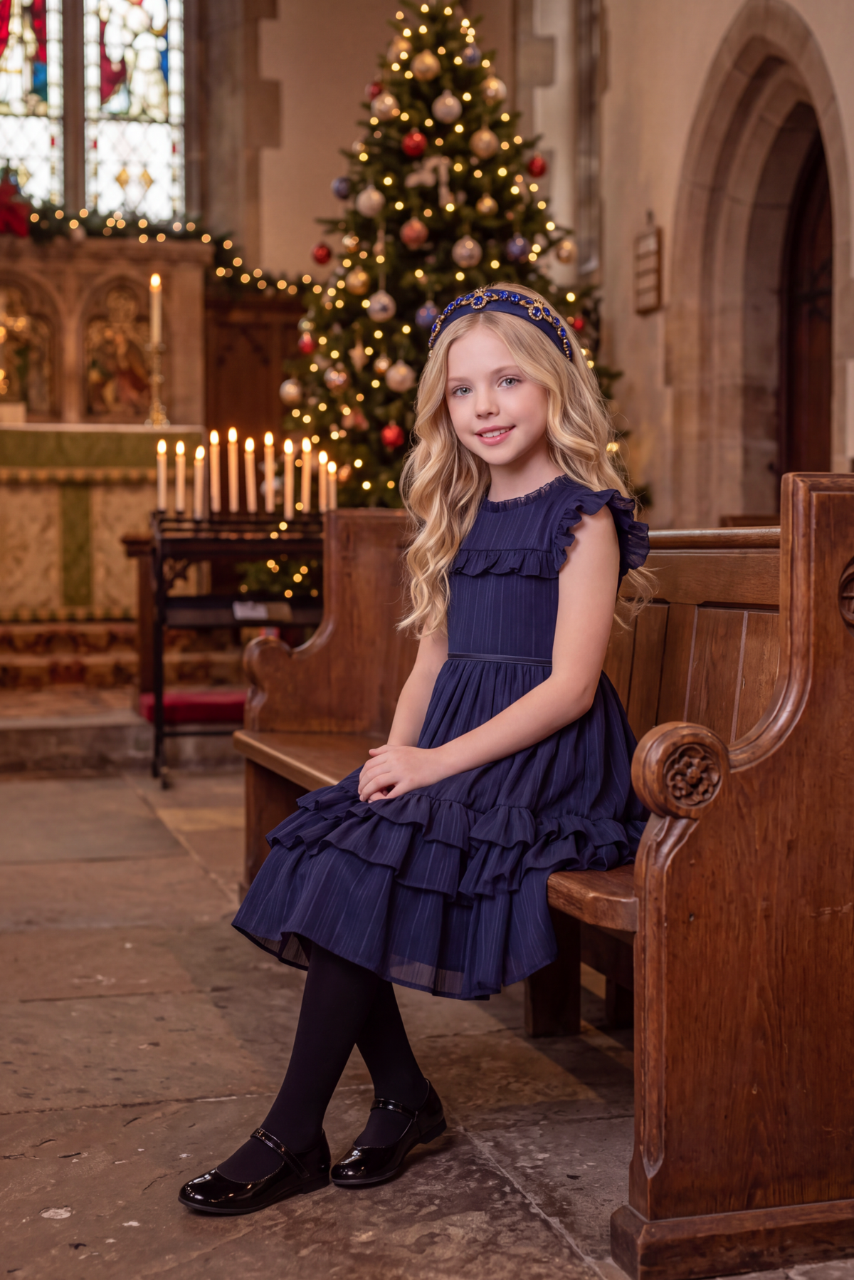 ELODIE DRESS NAVY