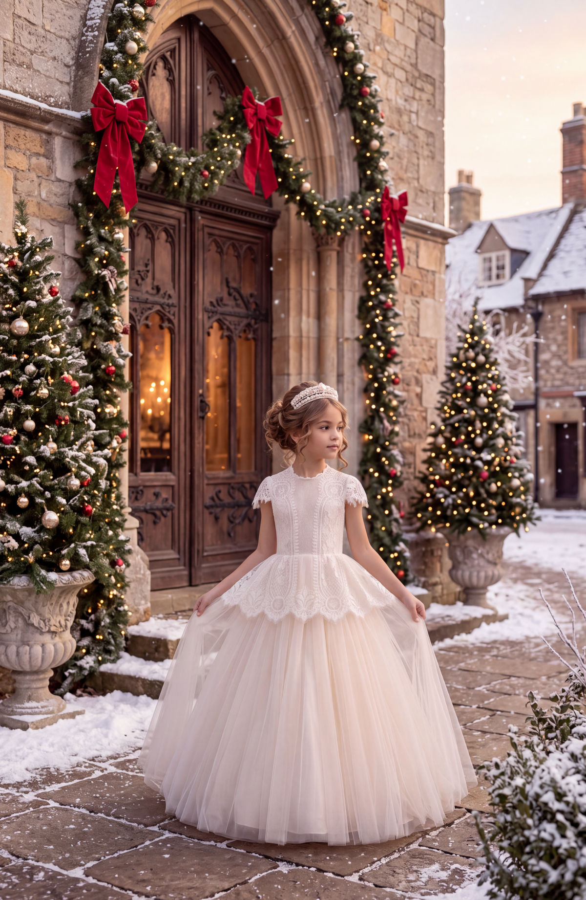 GWENDOLYN GOWN-WHITE/NATURAL