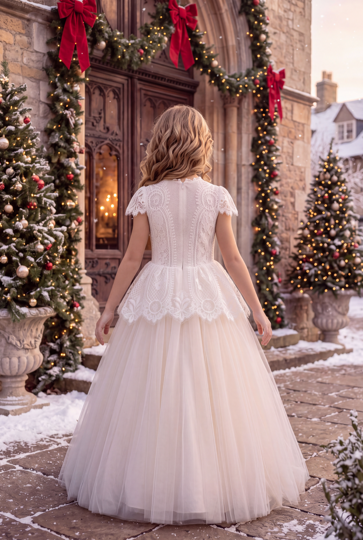 GWENDOLYN GOWN-WHITE/NATURAL