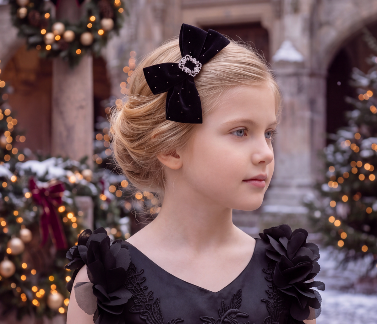 RAYE VELVET BOW BLACK