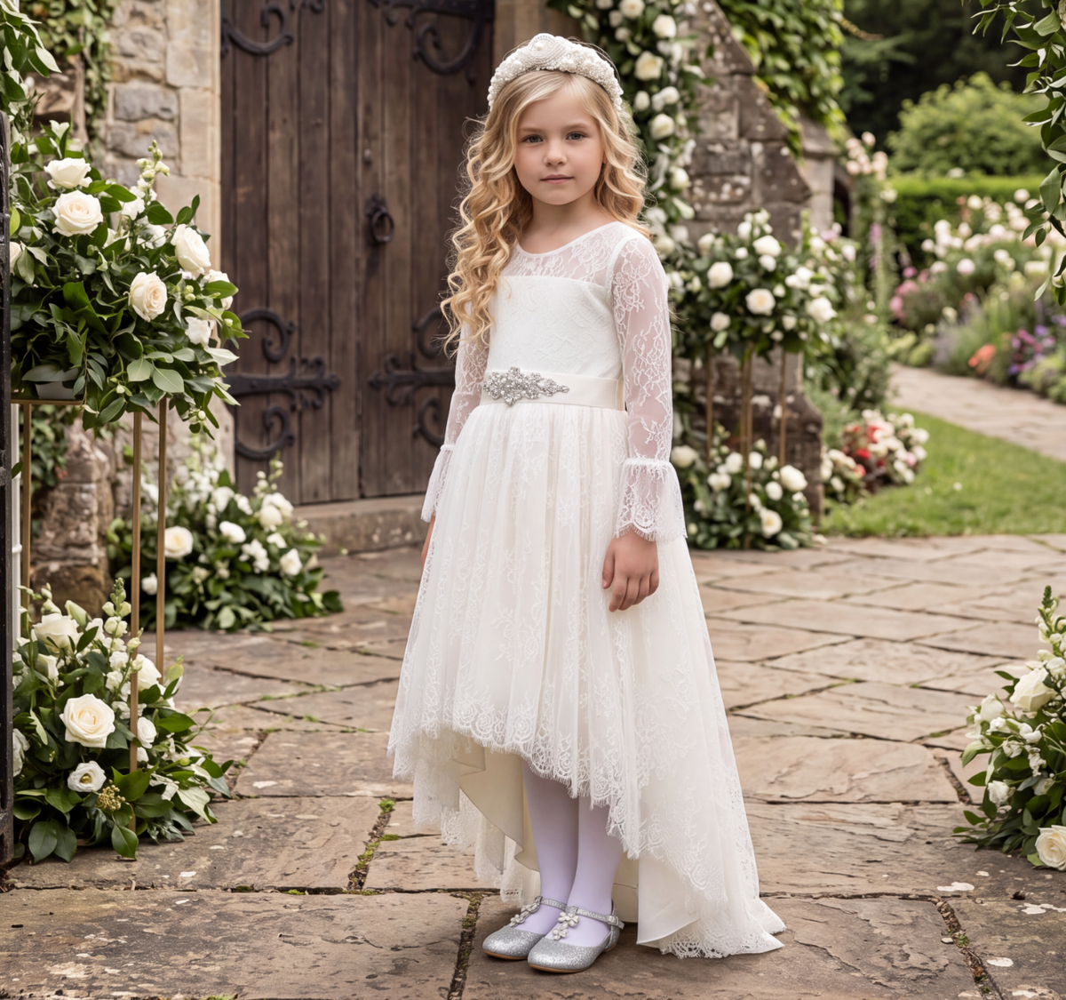 AINSLEY DRESS & BELT SET IVORY