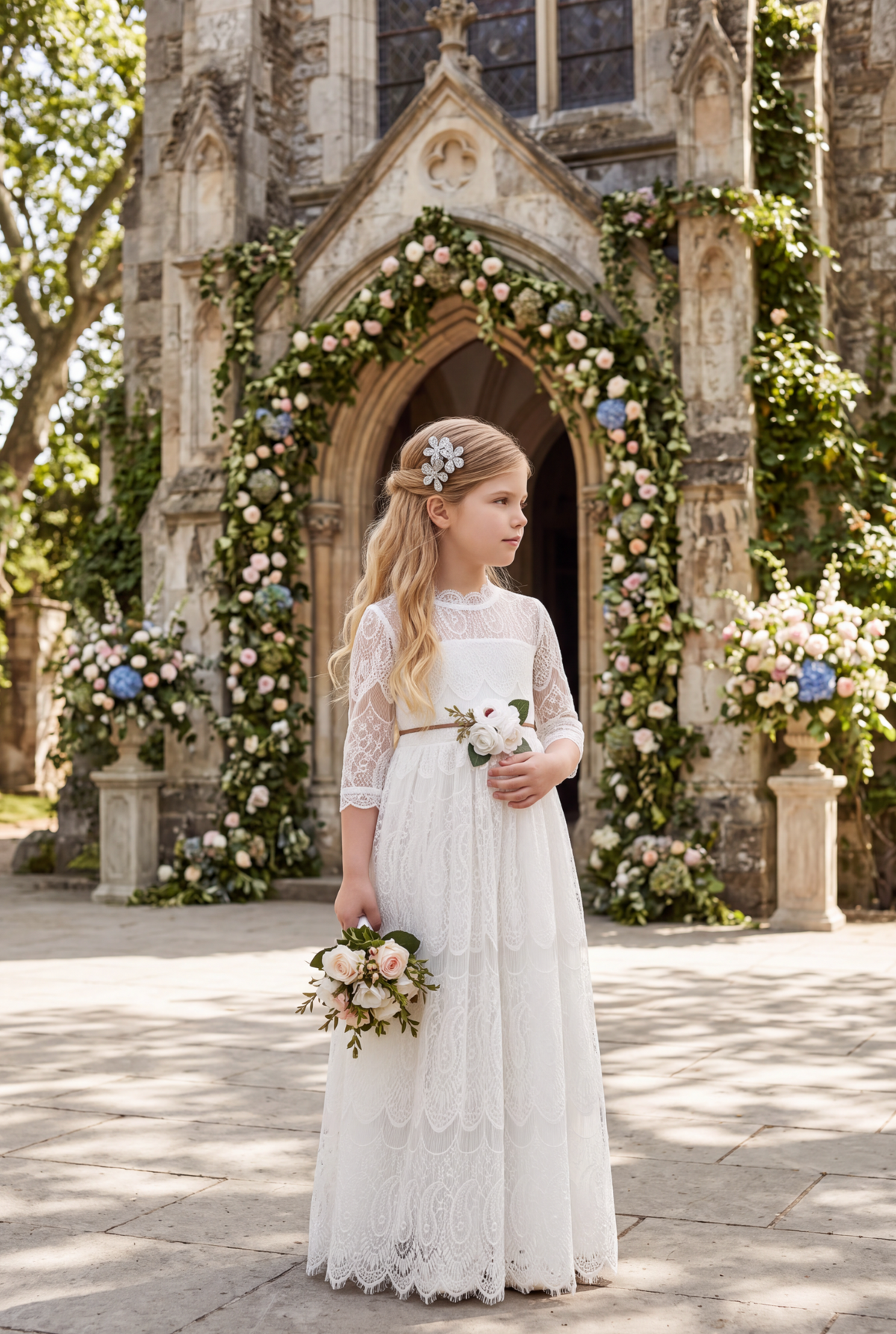A TRIO OF FLOWERS 3PC. FLOWER CLIP SET