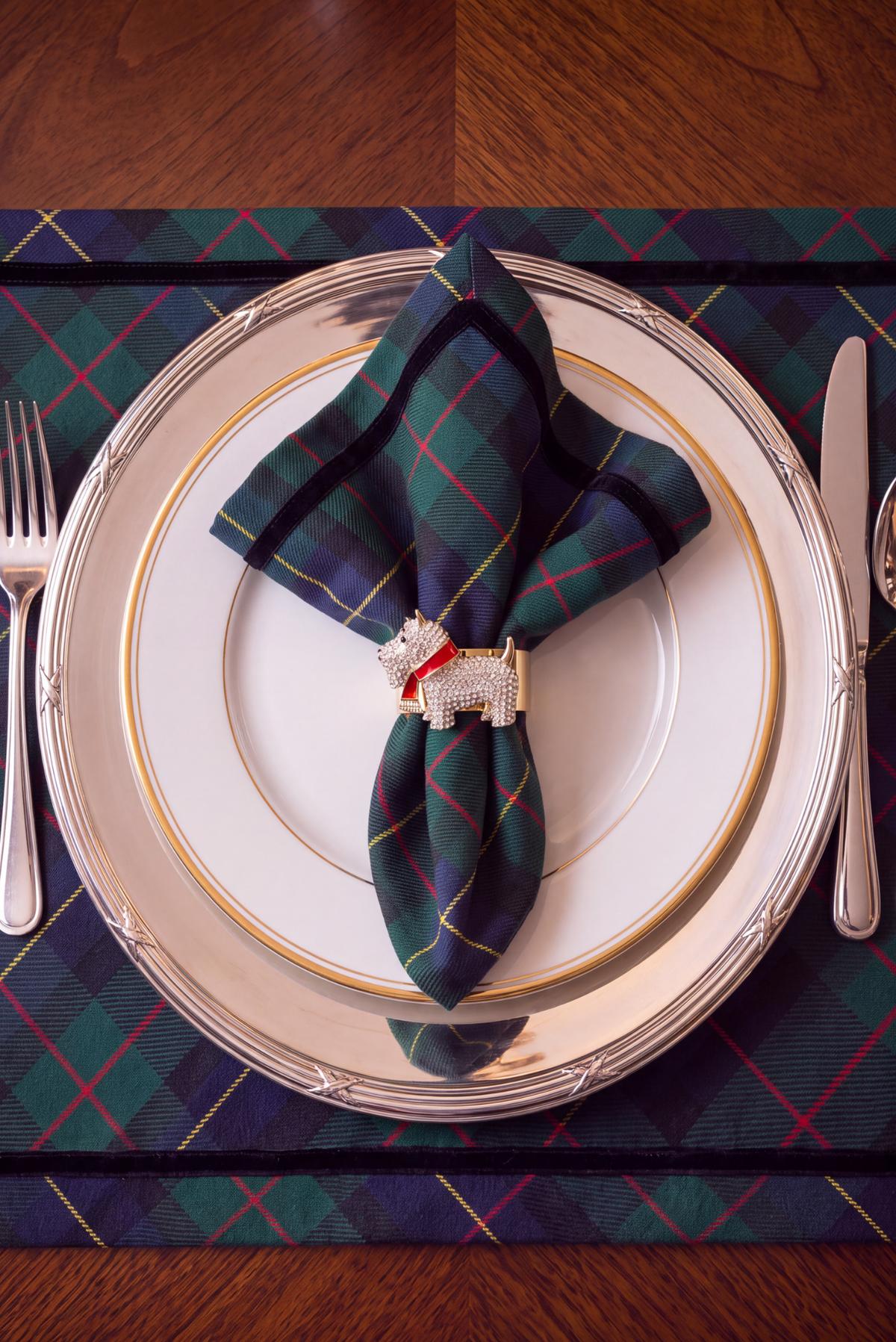 SCOTTIE DOG NAPKIN RING SET OF 2