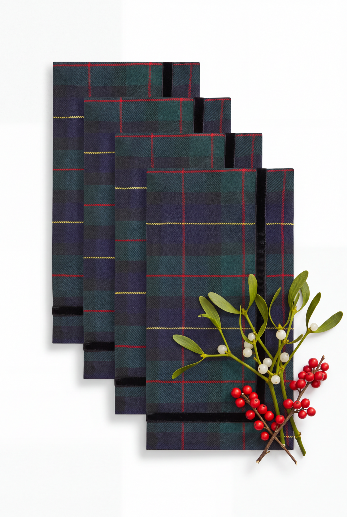 BLACK WATCH TARTAN NAPKIN SET OF 4