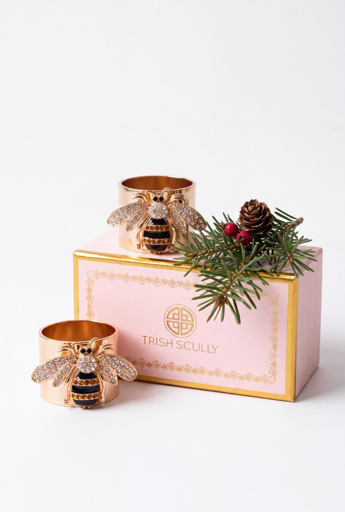 QUEEN BEE NAPKIN RING SET OF 2