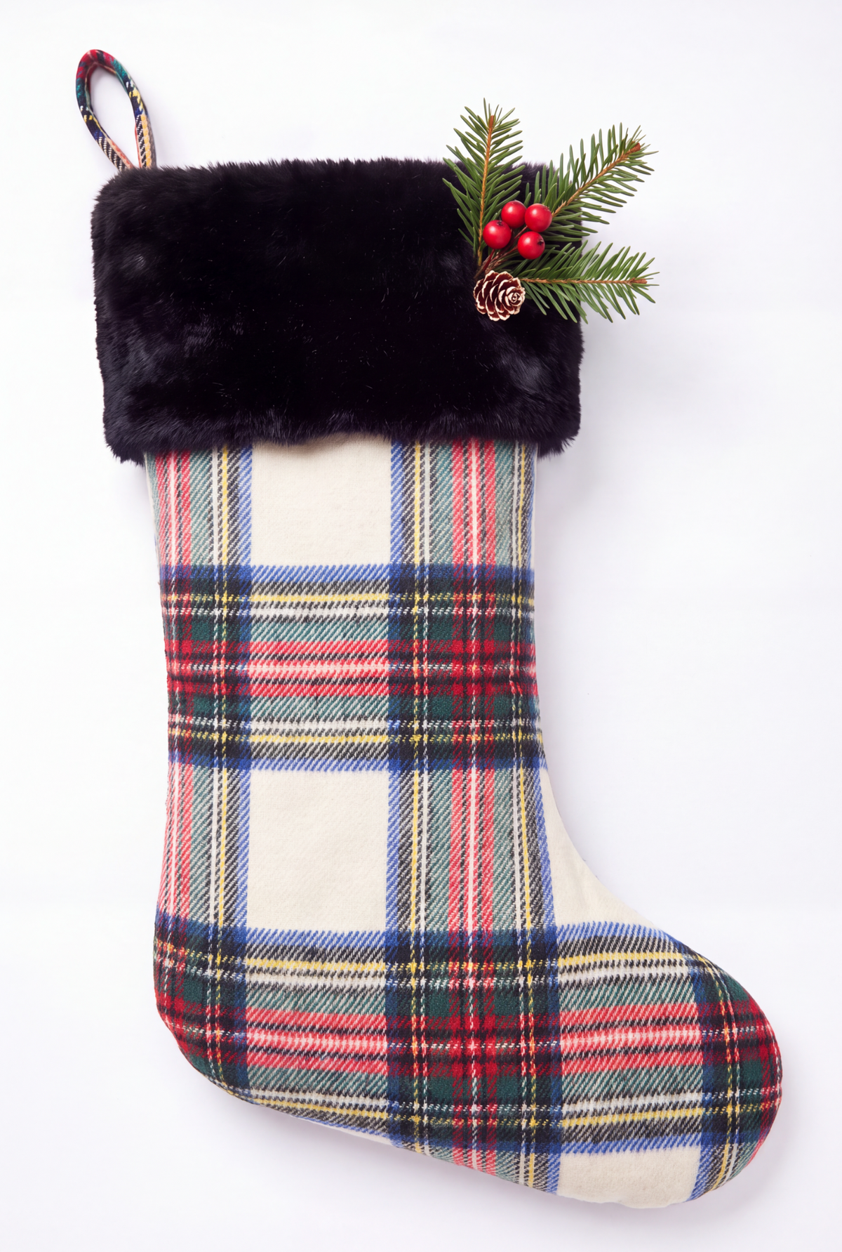ST. ANDREWS TARTAN STOCKING WHITE