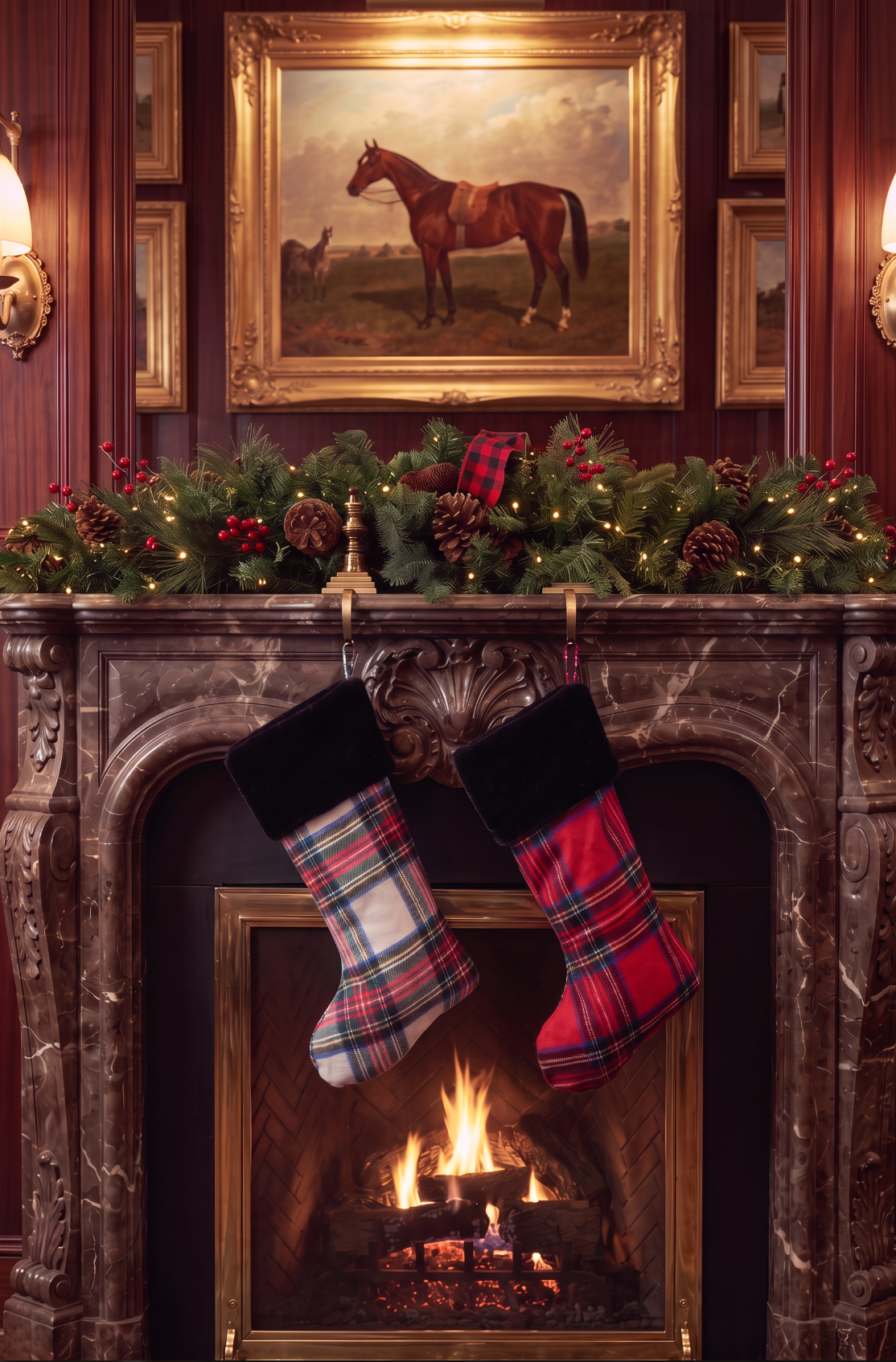 ST. ANDREWS TARTAN STOCKING WHITE