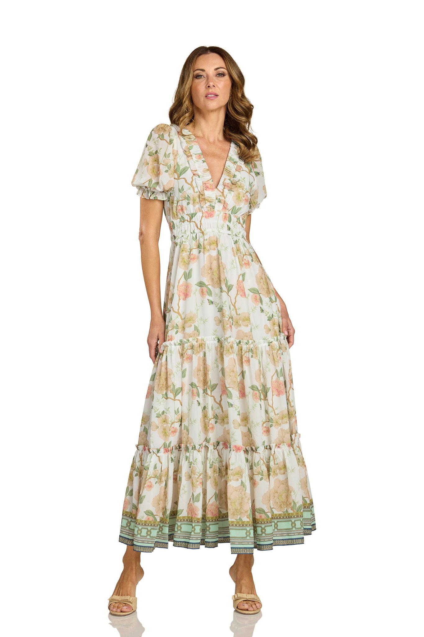 CAPUCINE DRESS IVORY FLORAL
