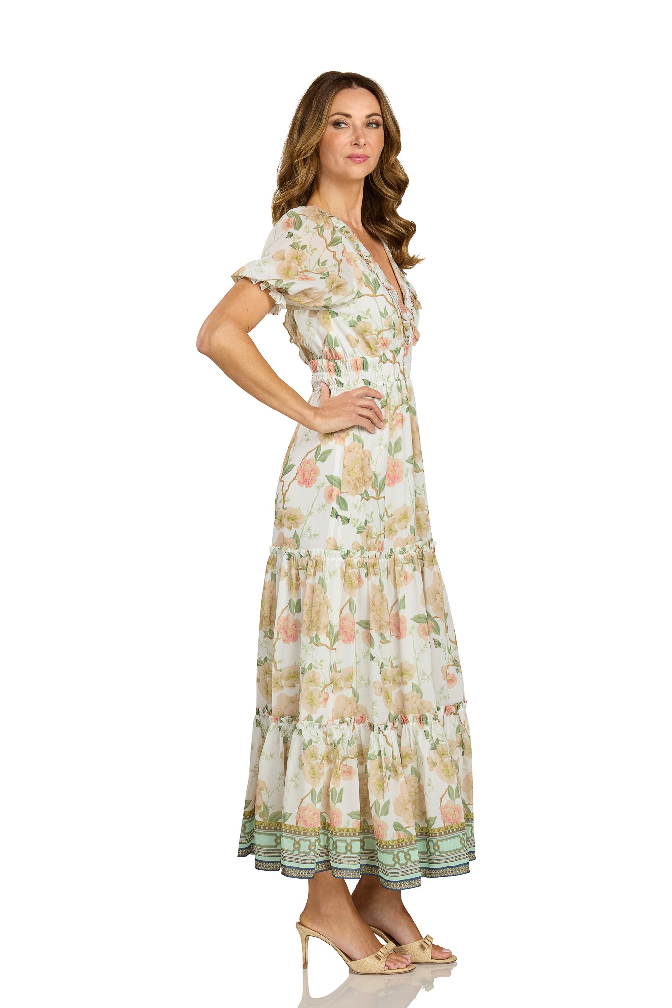 CAPUCINE DRESS IVORY FLORAL