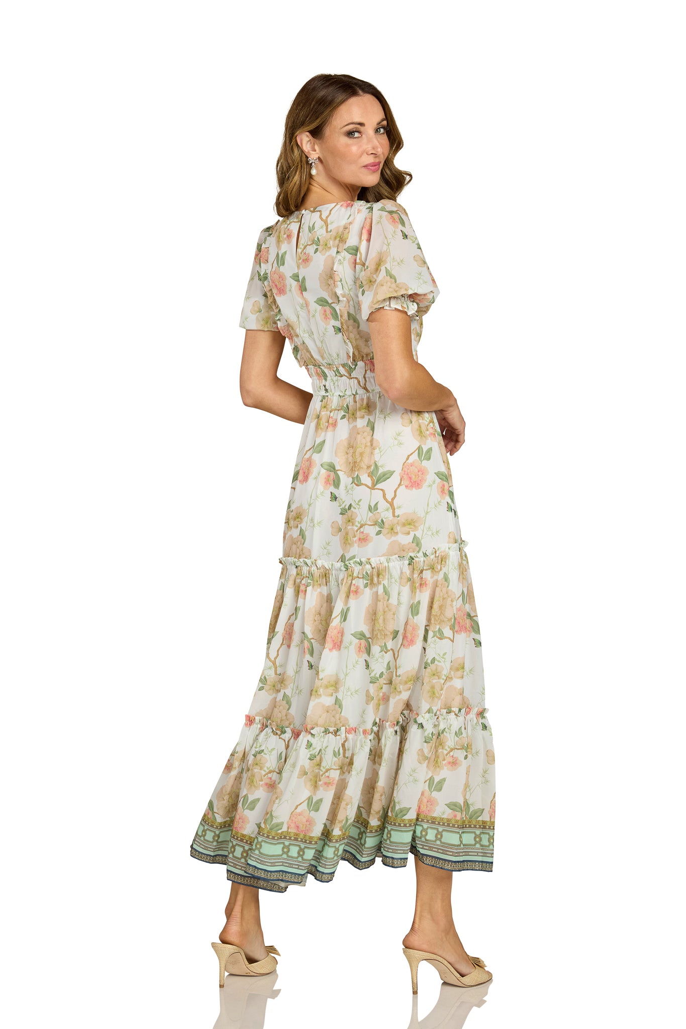 CAPUCINE DRESS IVORY FLORAL