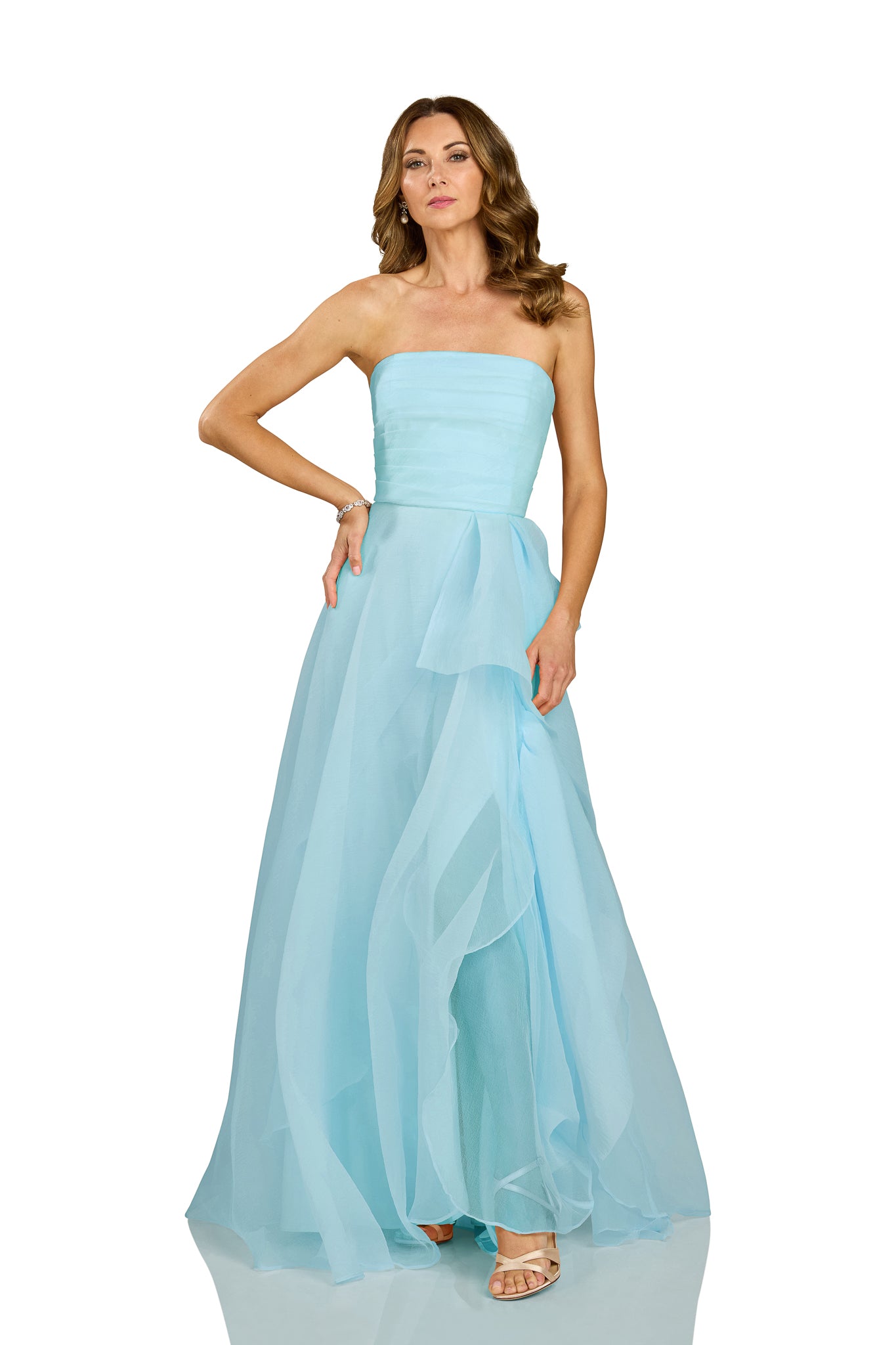 NALA GOWN BLUE ORGANZA