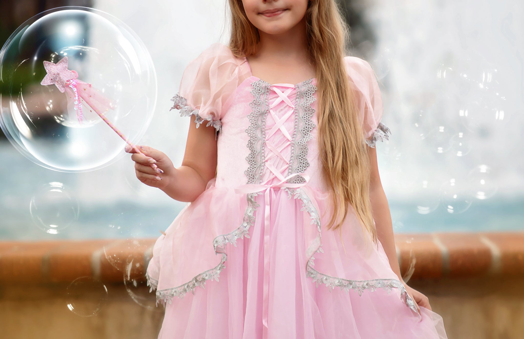 PRINCESS GLINDA DRESS & WAND SET