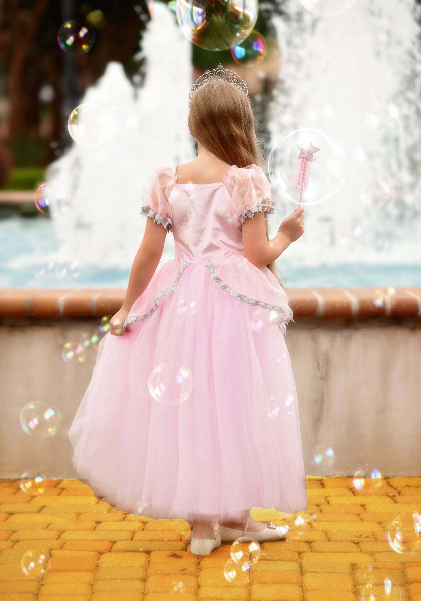 PRINCESS GLINDA DRESS & WAND SET