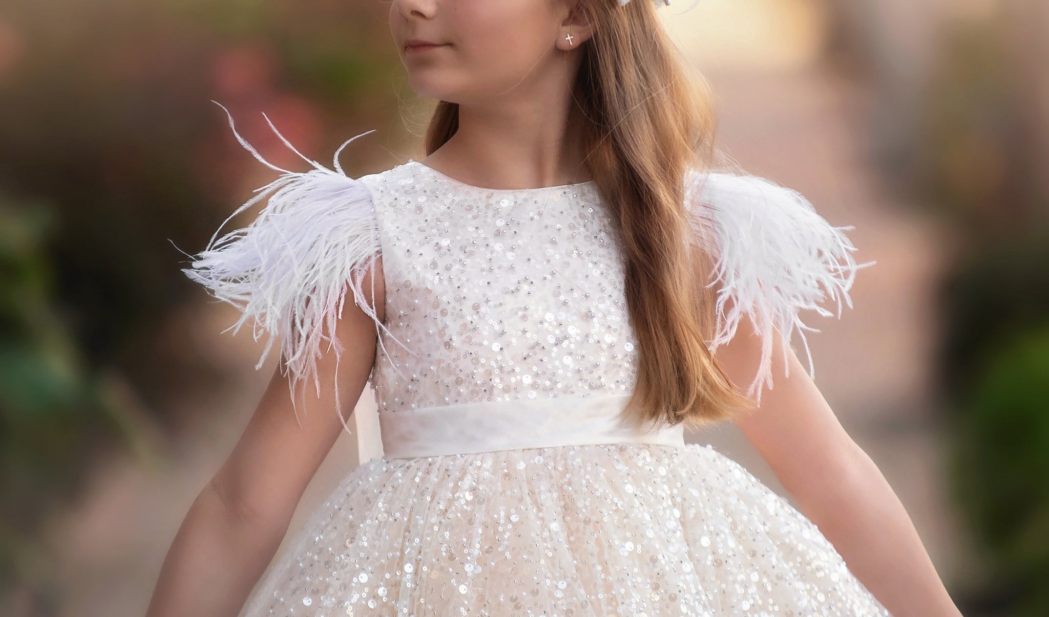 ELIANA DRESS & HAIR BOW SET WHITE