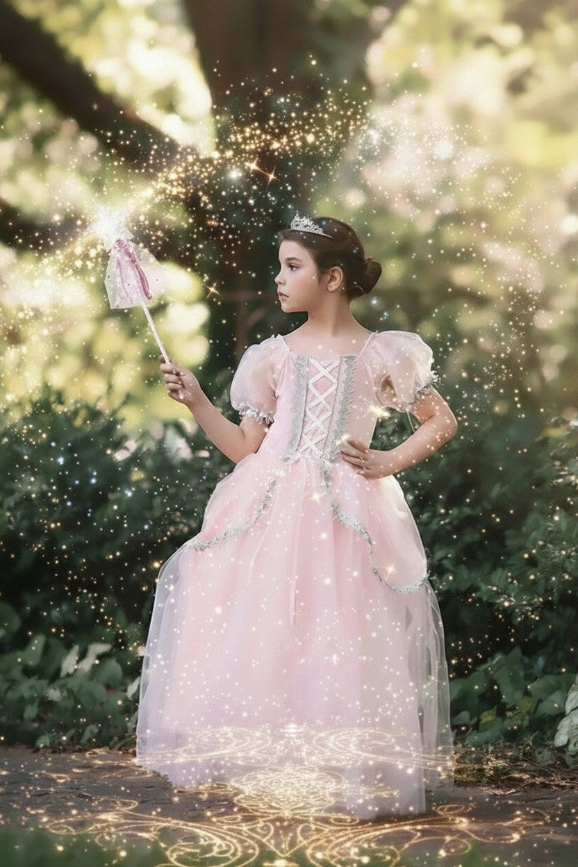 PRINCESS GLINDA DRESS & WAND SET