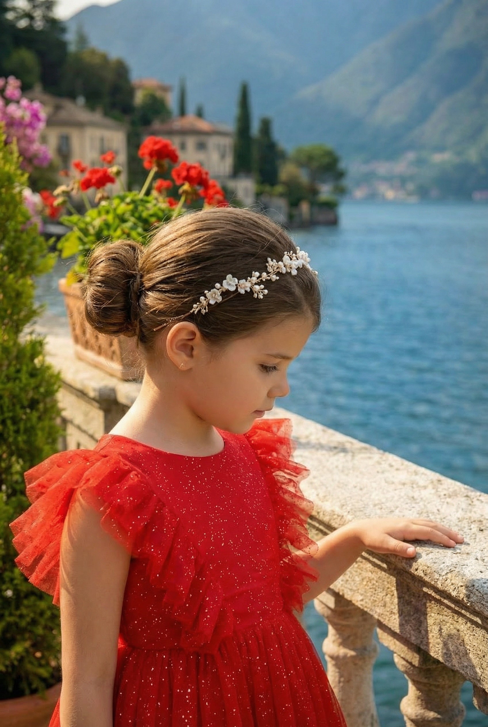 MILLY DRESS SPARKLE CRIMSON
