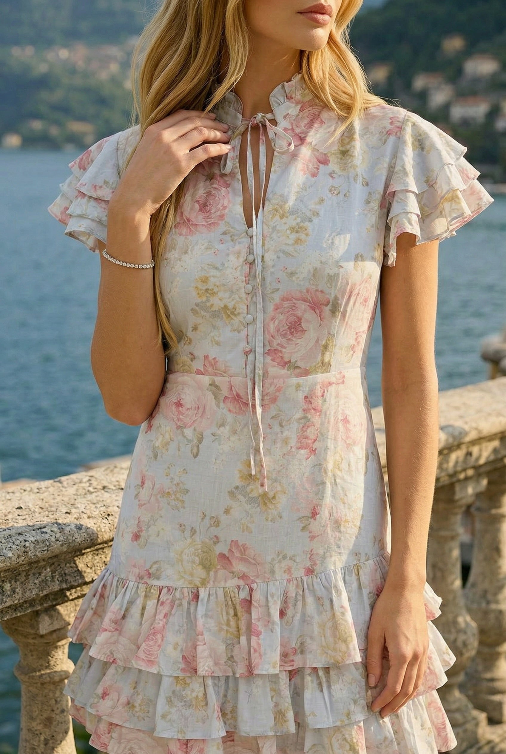 ASHTYN DRESS BLUE FLORAL