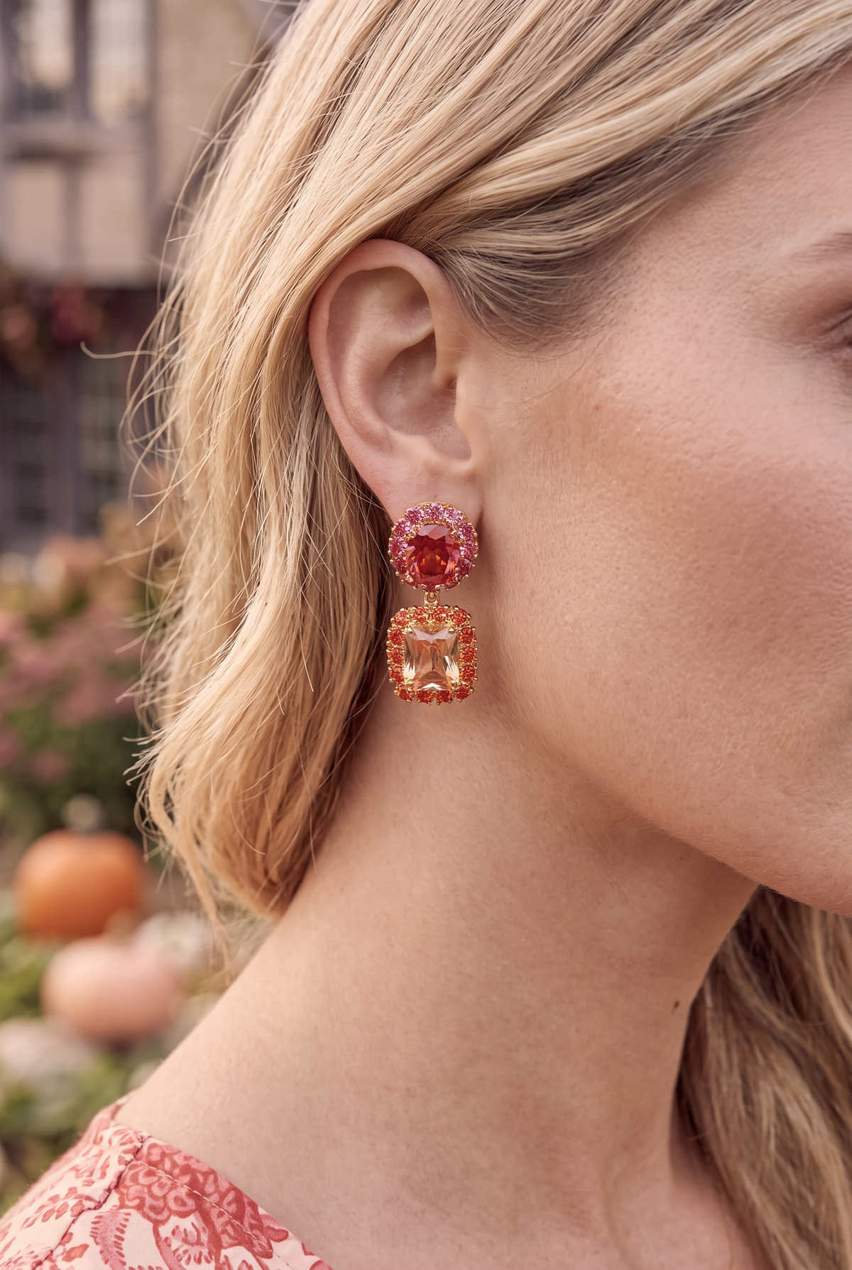 MONTPELLIER EARRINGS PINK/ORANGE