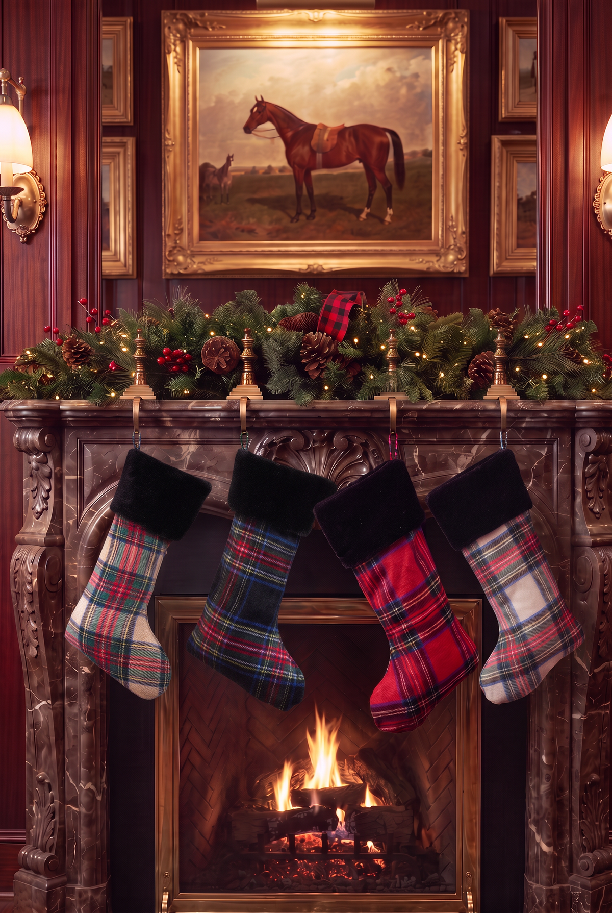 ST. ANDREWS TARTAN STOCKING CRIMSON