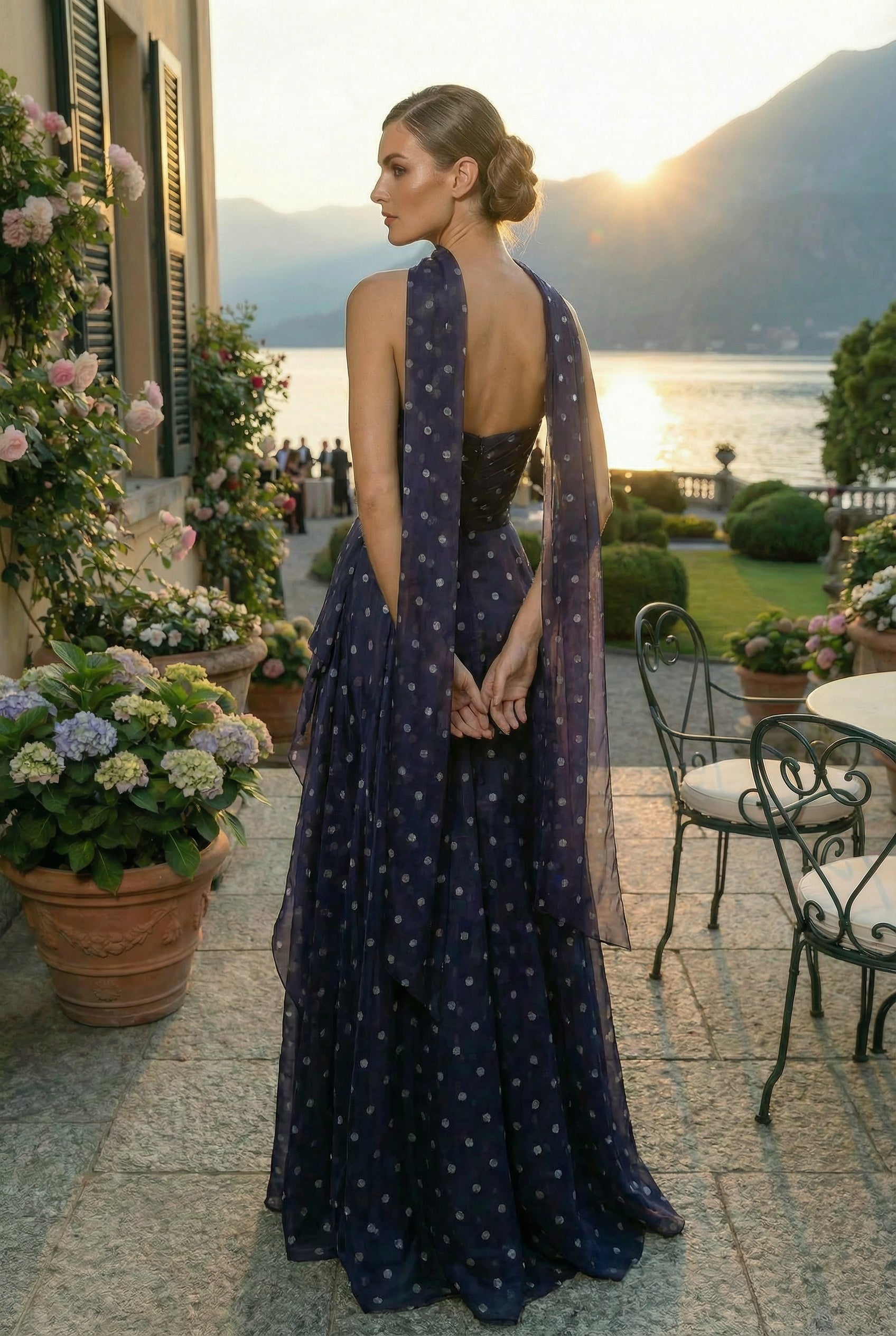 WINIFRED GOWN & SCARF SET