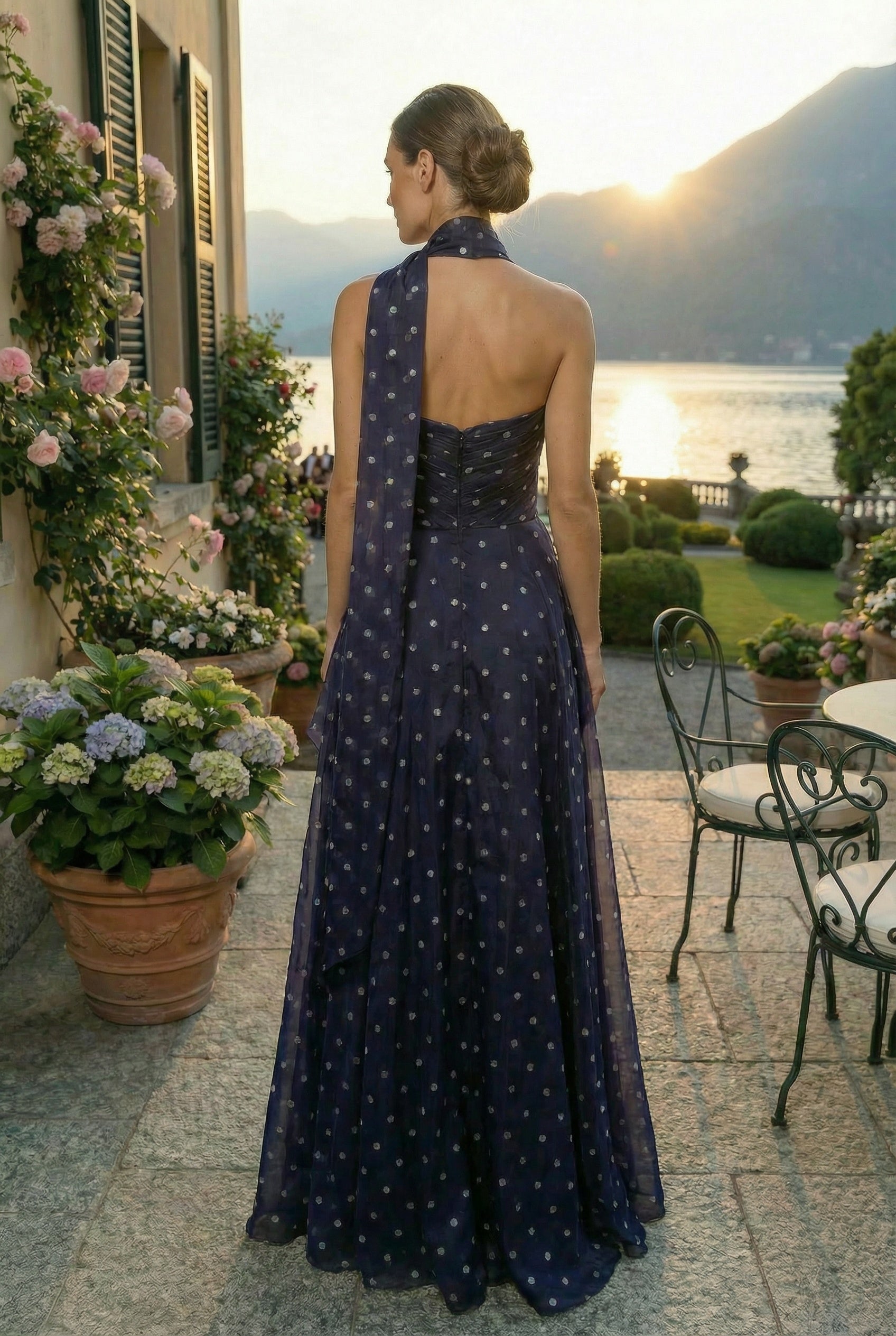 WINIFRED GOWN & SCARF SET