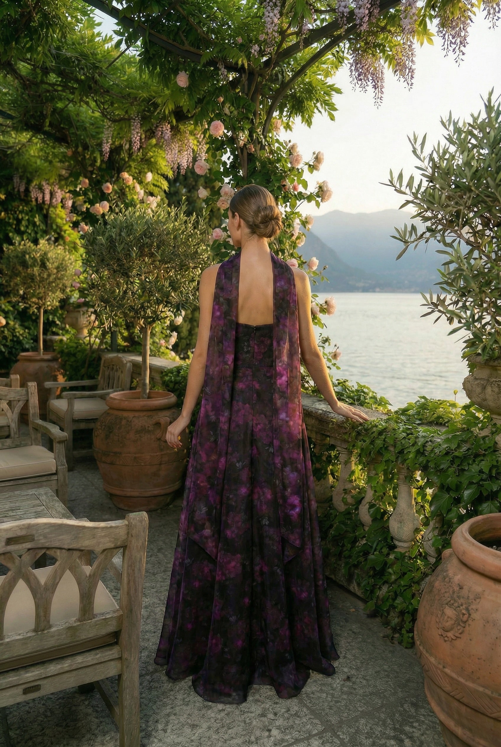 WINIFRED GOWN & SCARF SET