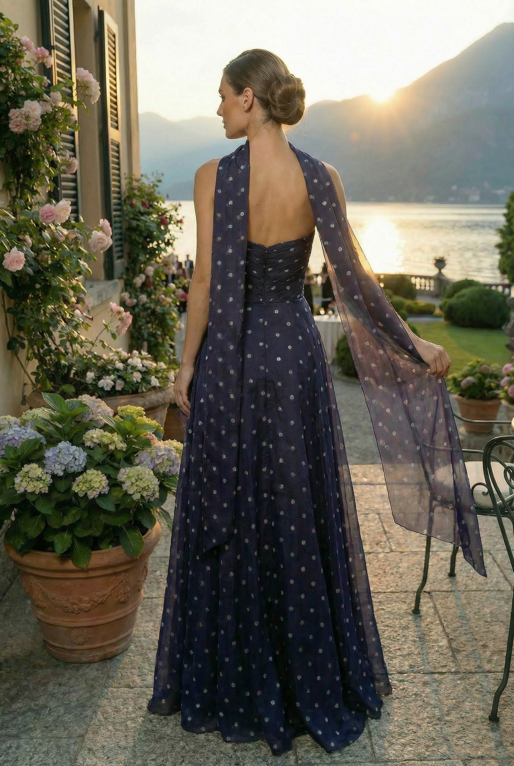 WINIFRED GOWN & SCARF SET