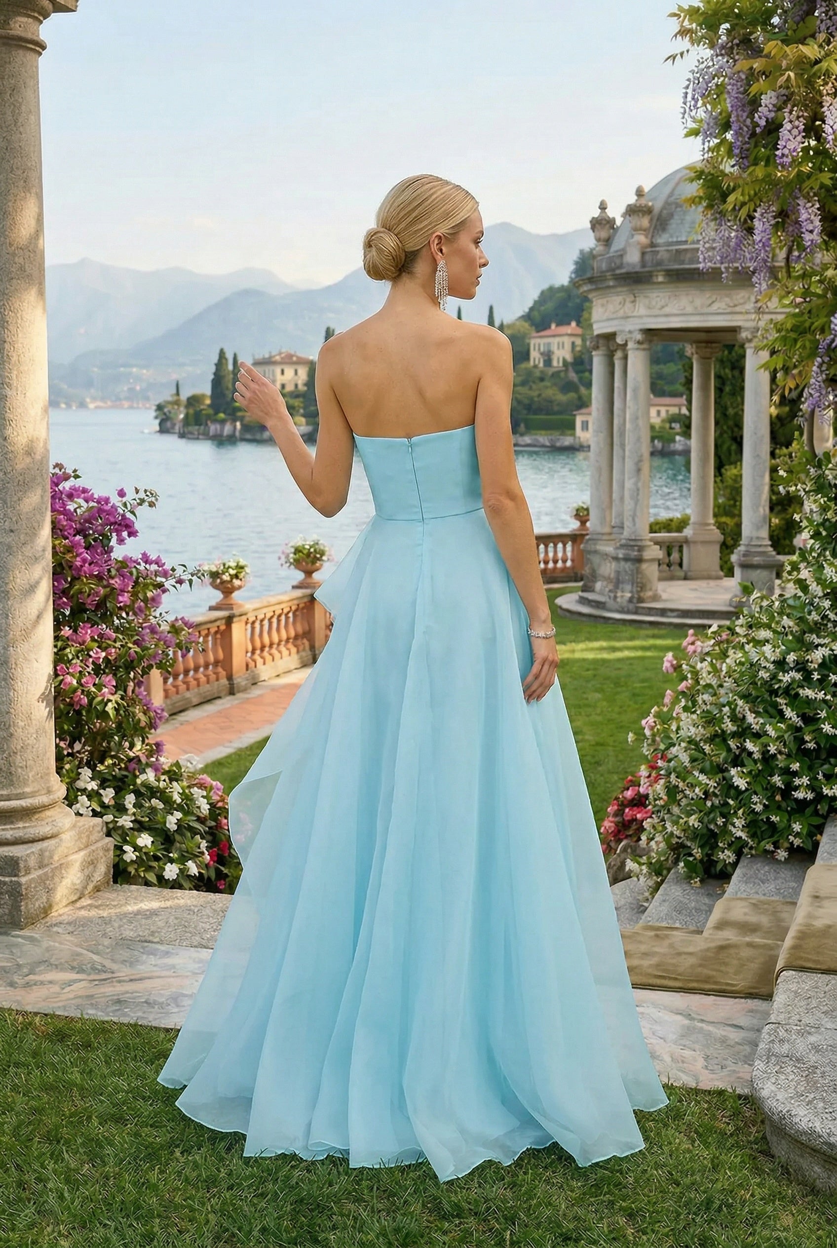 NALA GOWN BLUE ORGANZA
