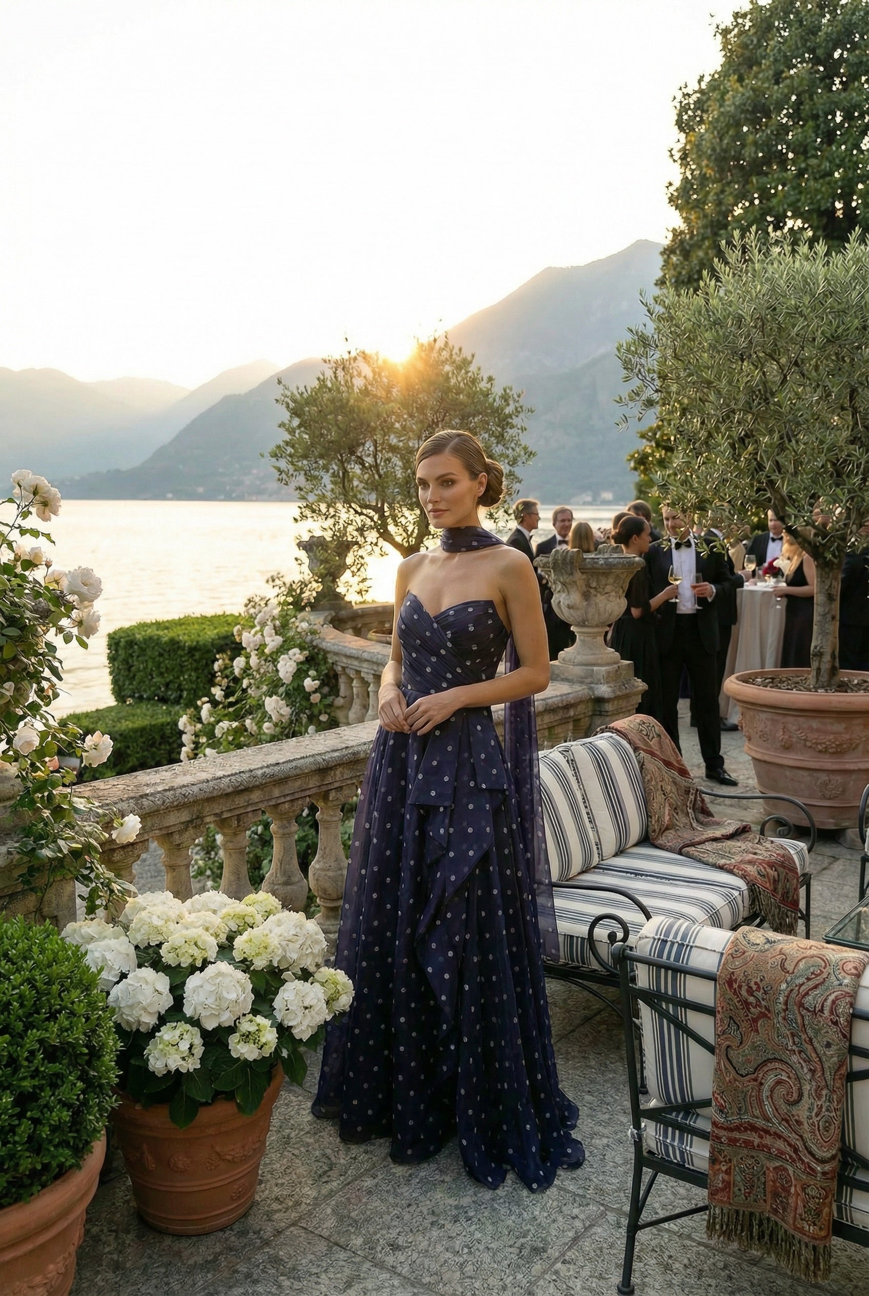 WINIFRED GOWN & SCARF SET