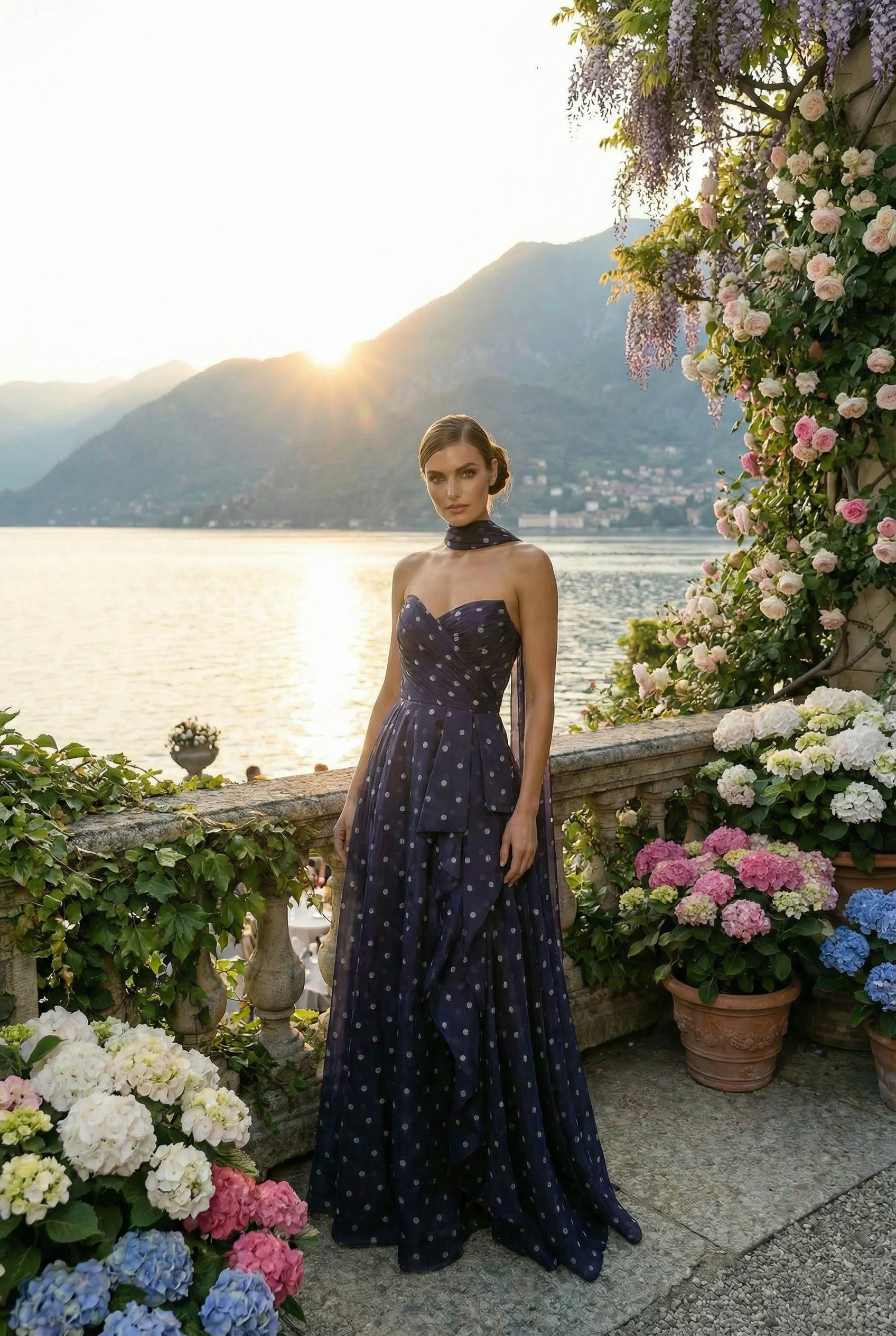 WINIFRED GOWN & SCARF SET