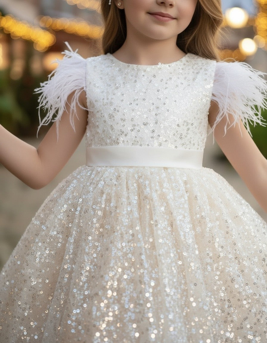 ELIANA DRESS & HAIR BOW SET WHITE