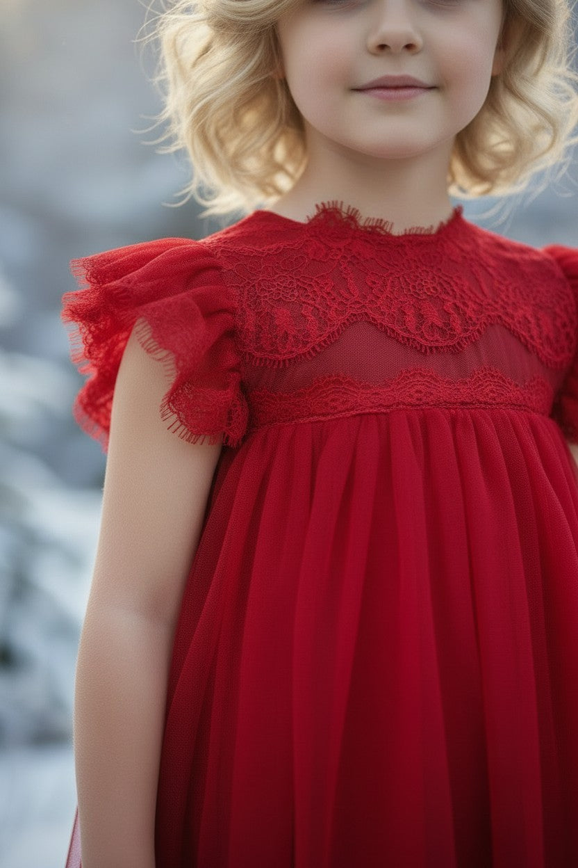 ADRIANA DRESS CRIMSON