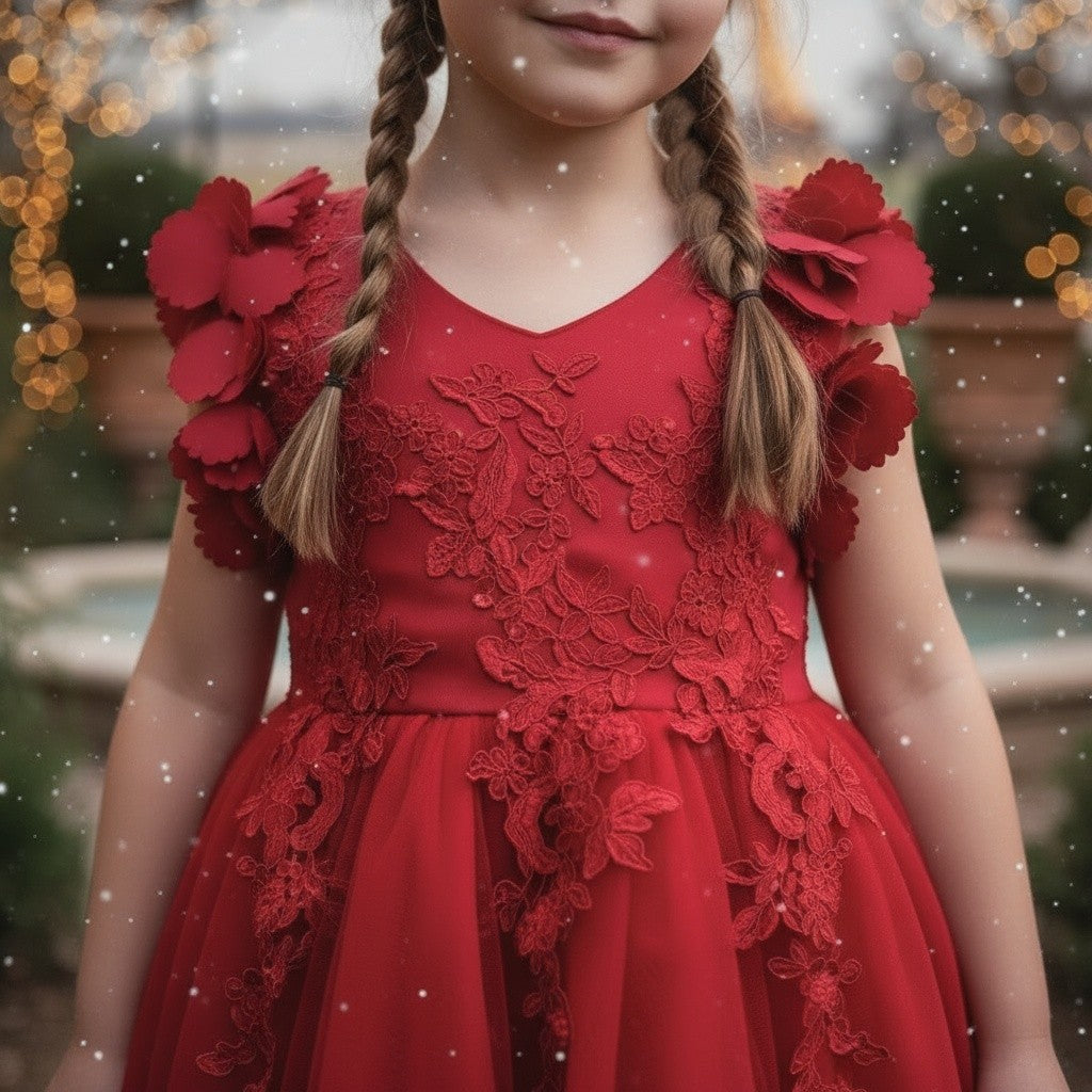 BIANCA DRESS CRIMSON