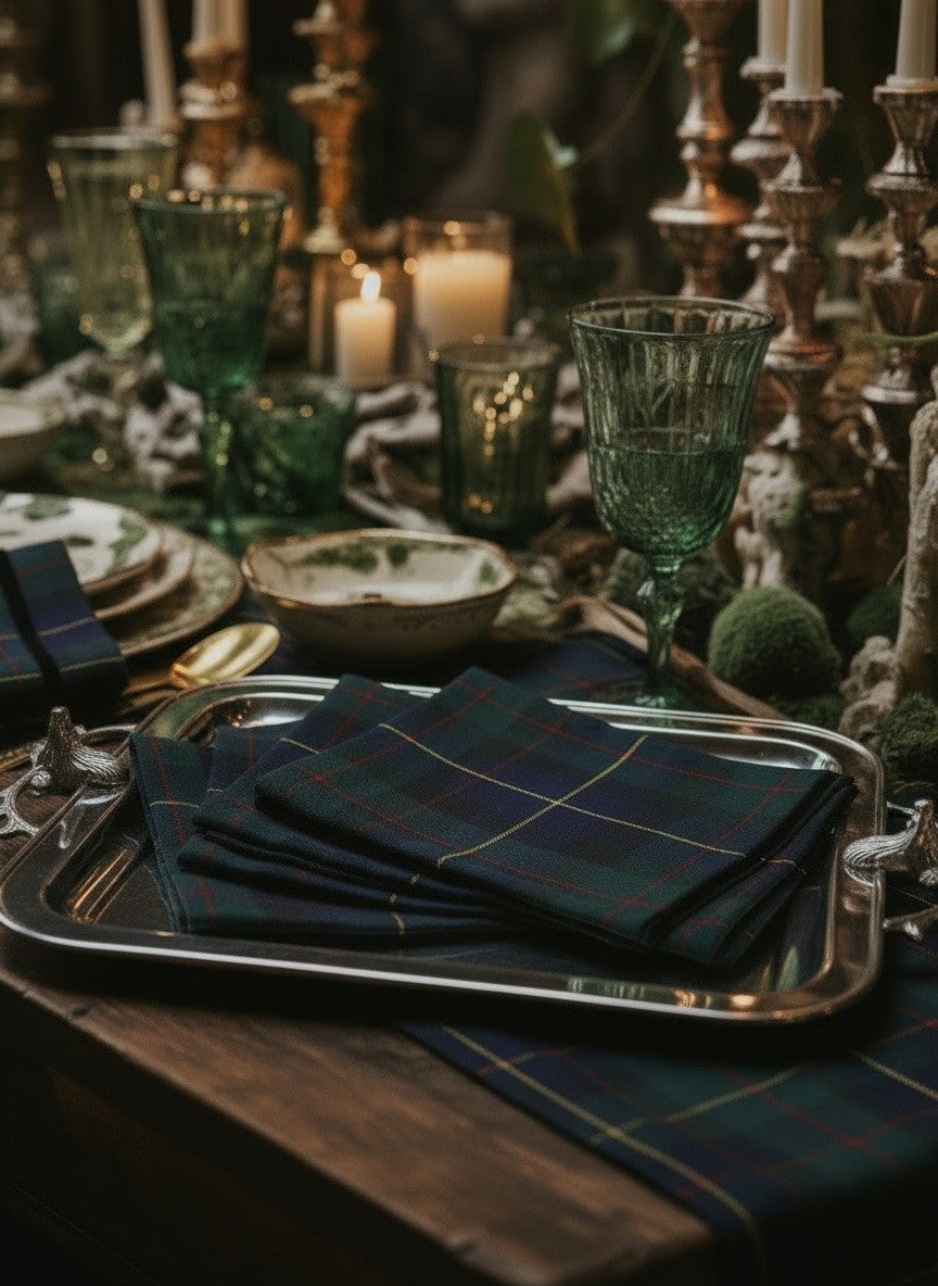 BLACK WATCH TARTAN NAPKIN SET OF 4