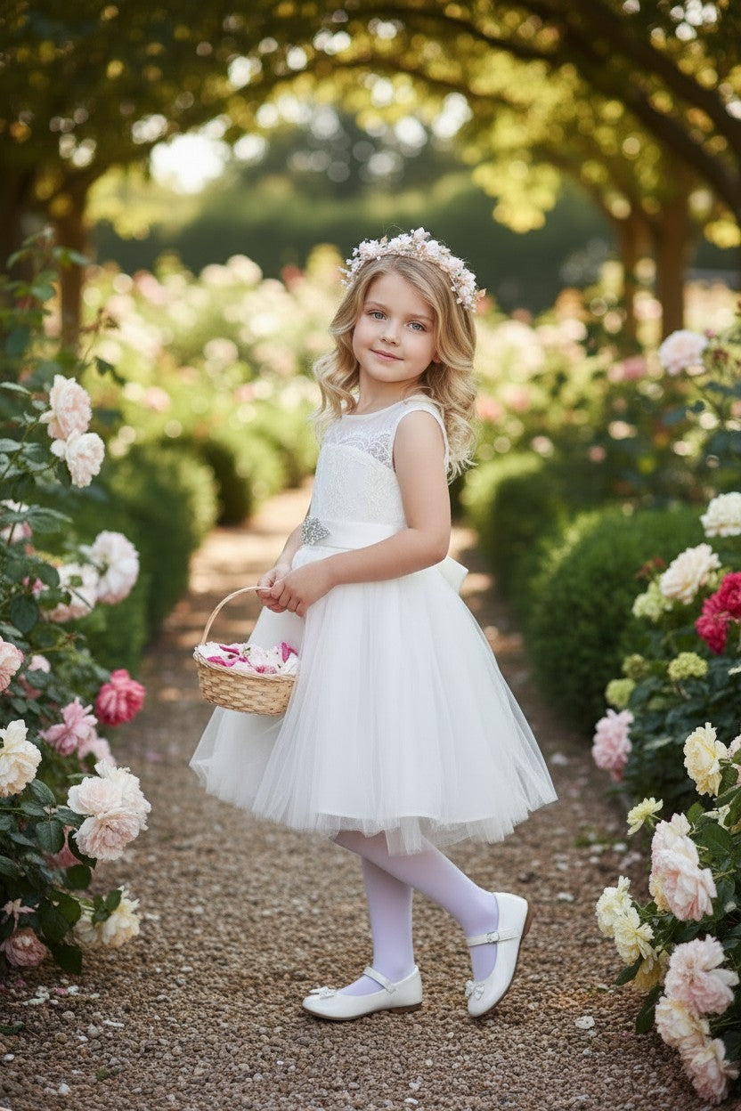 FRANCESCA DRESS & BELT SET WHITE