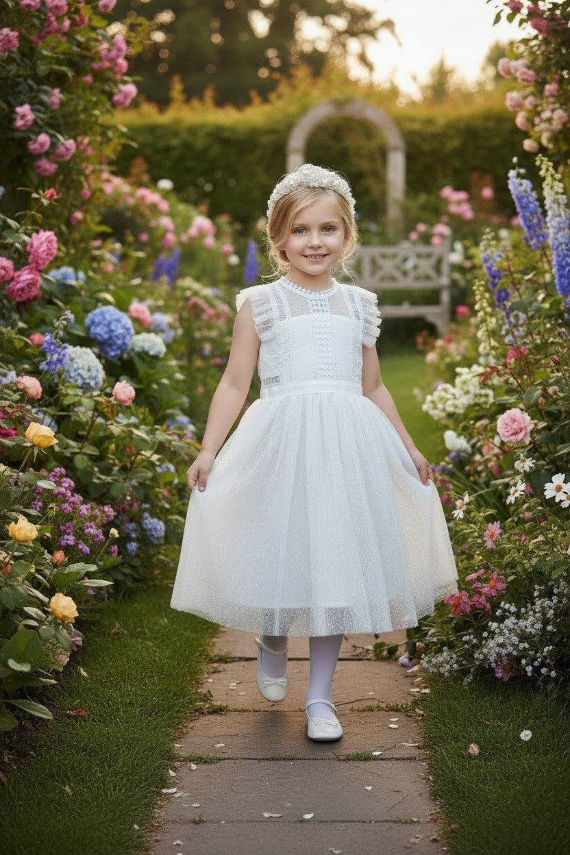 CLARISSA DRESS ANTIQUE WHITE