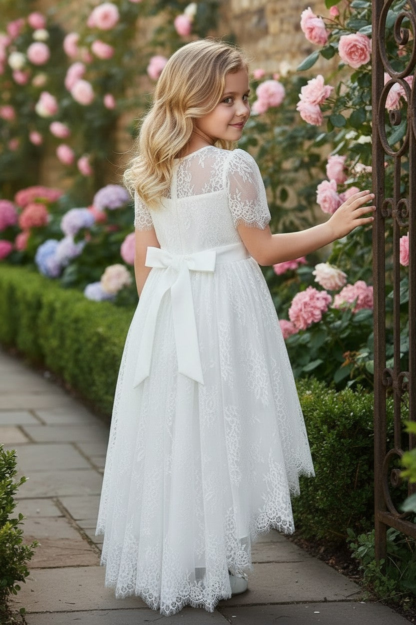 AINSLEY DRESS & BELT SET WHITE