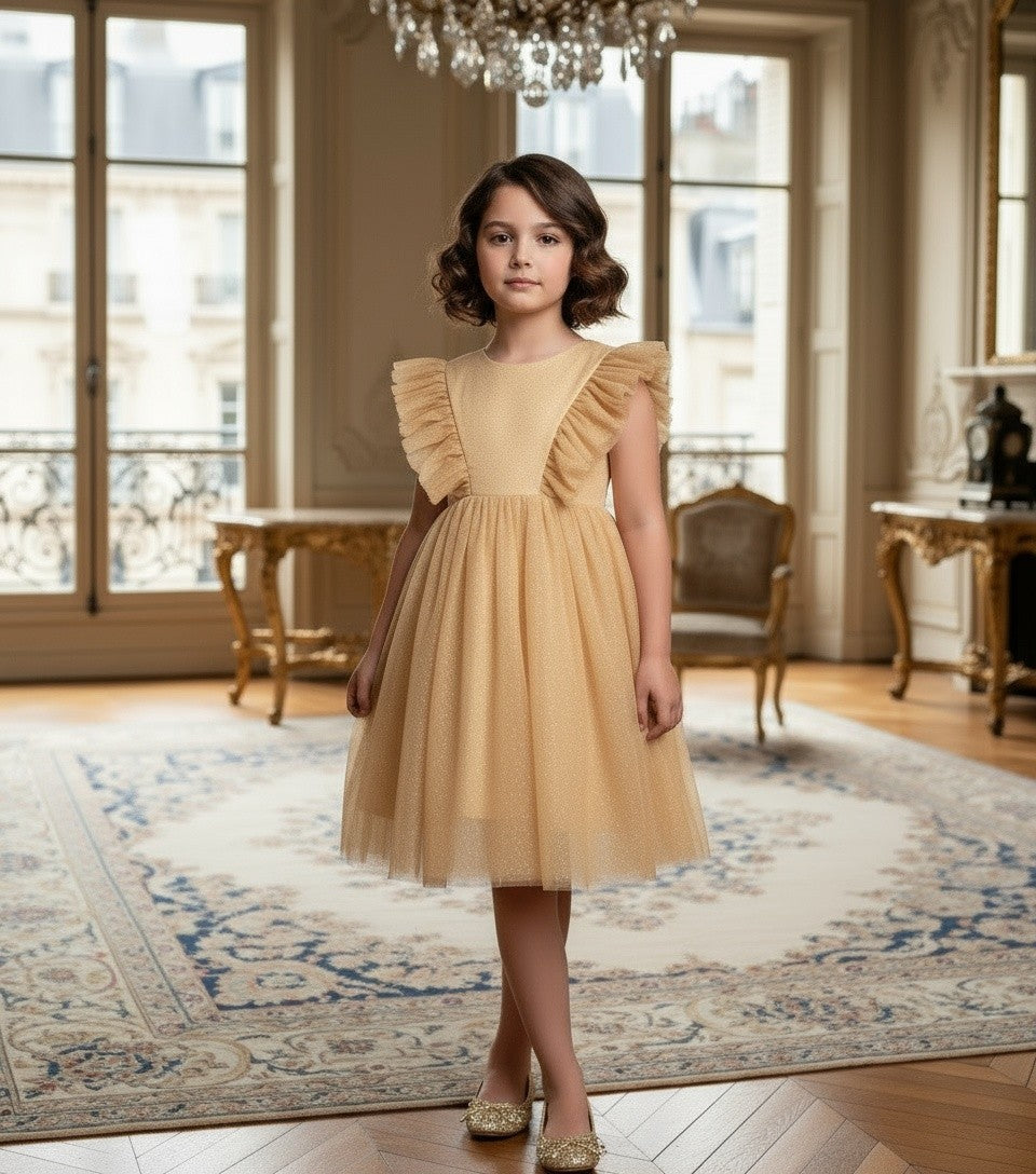 MILLY DRESS SPARKLING CHAMPAGNE