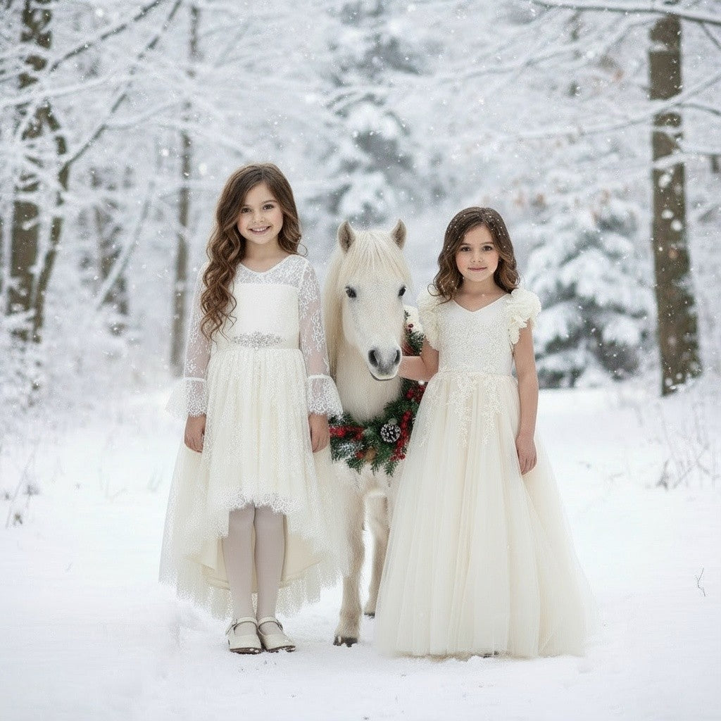 AINSLEY DRESS & BELT SET IVORY