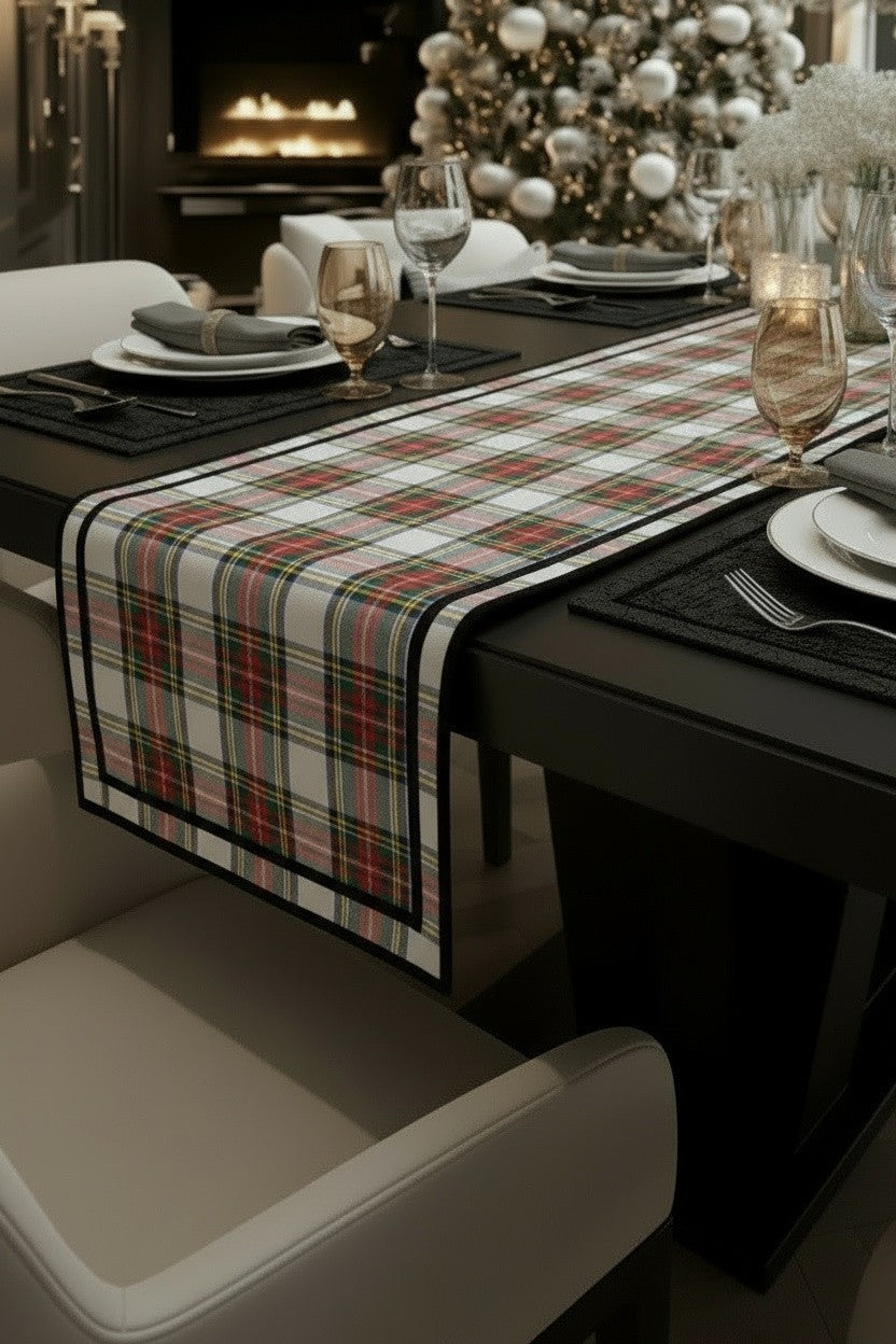 STEWART TARTAN TABLE RUNNER