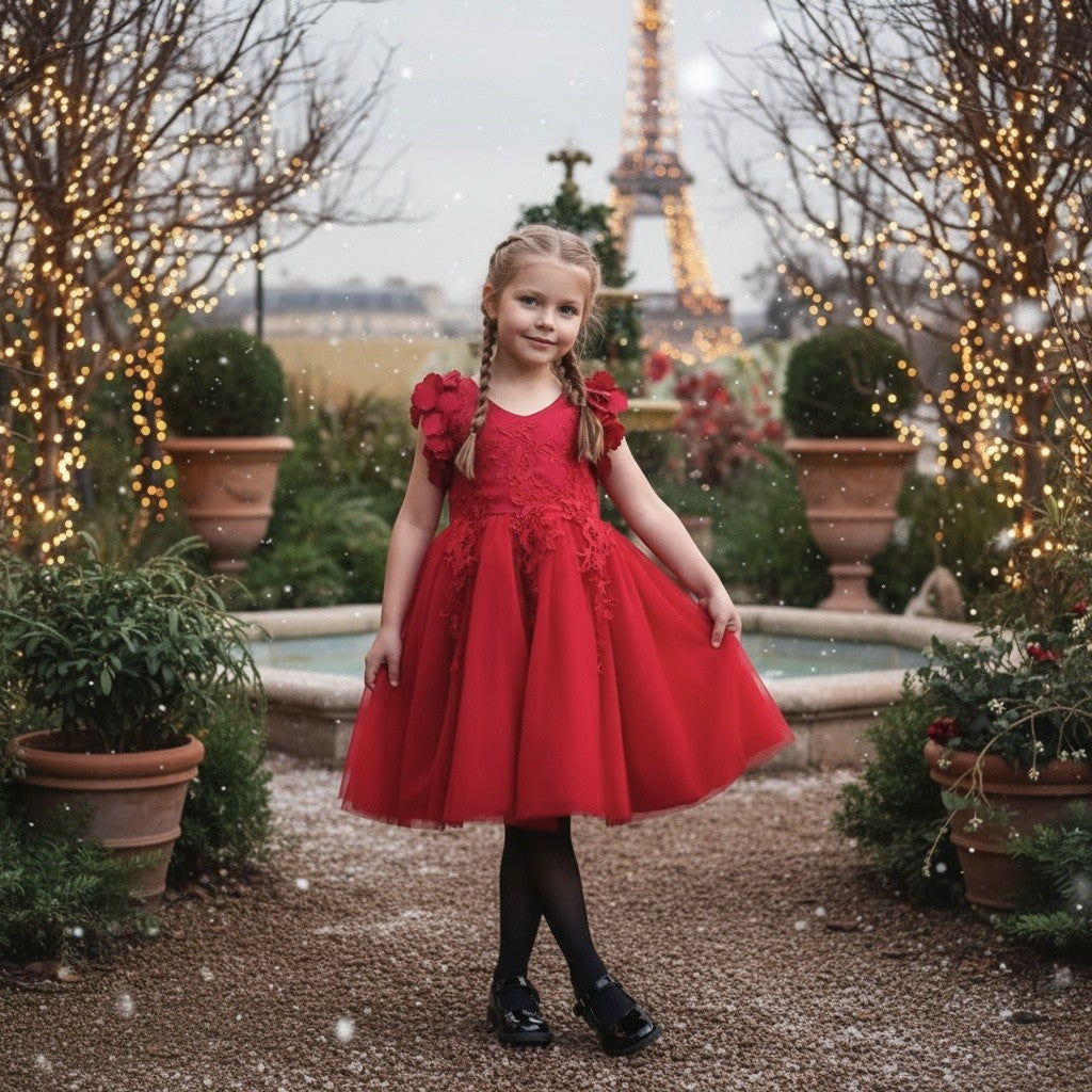 BIANCA DRESS CRIMSON