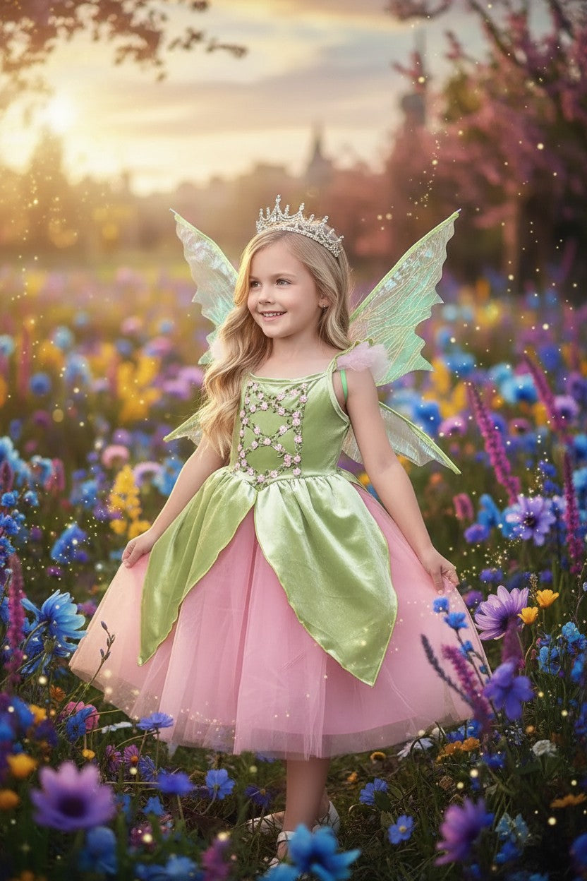 FANCIFUL FAIRY DRESS & WING SET