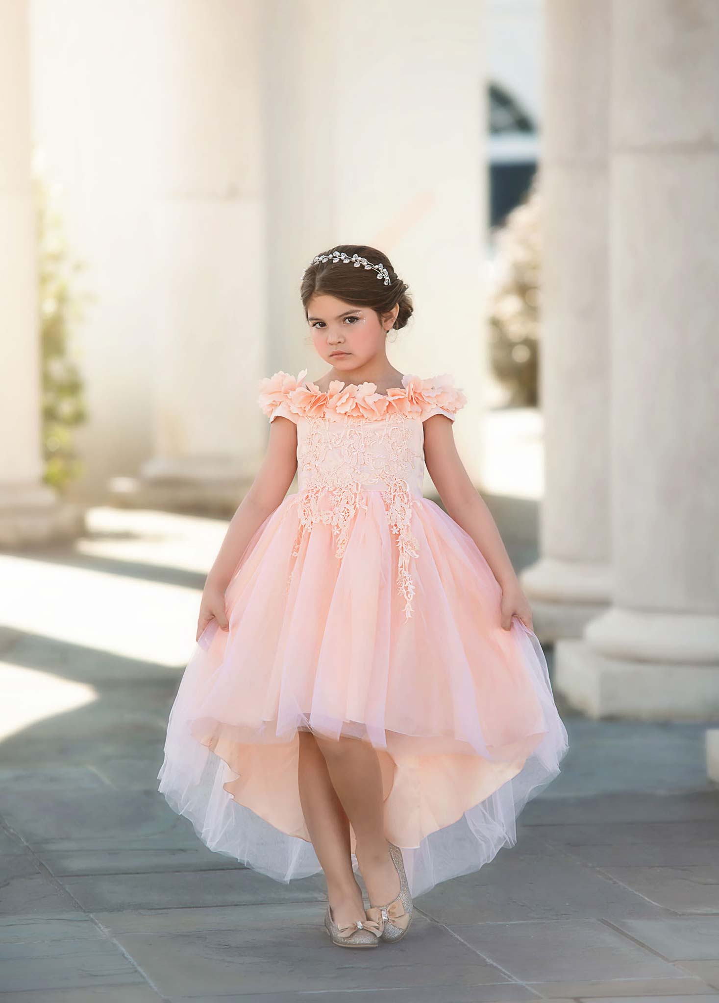 BELLE GOWN PEACHY PINK